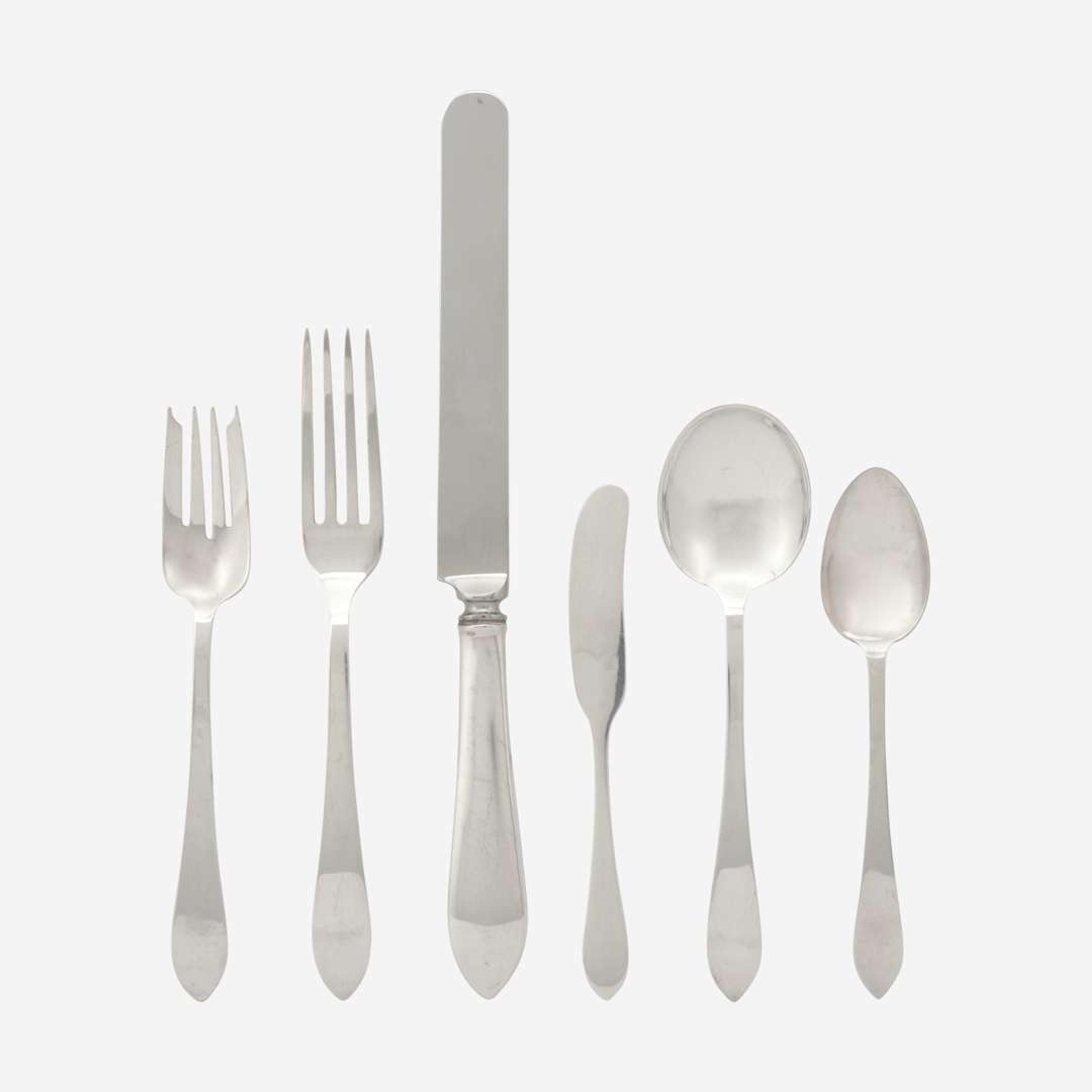 A sterling silver flatware service in the "Faneuil" pattern Tiffany & Co., New York, NY, 20th century