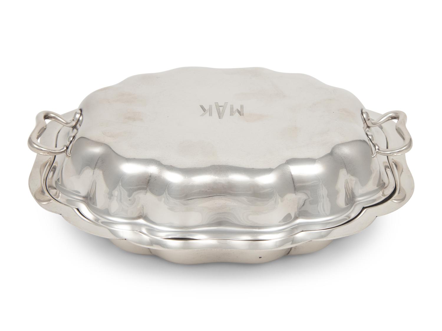 An American Silver Covered Vegetable Dish