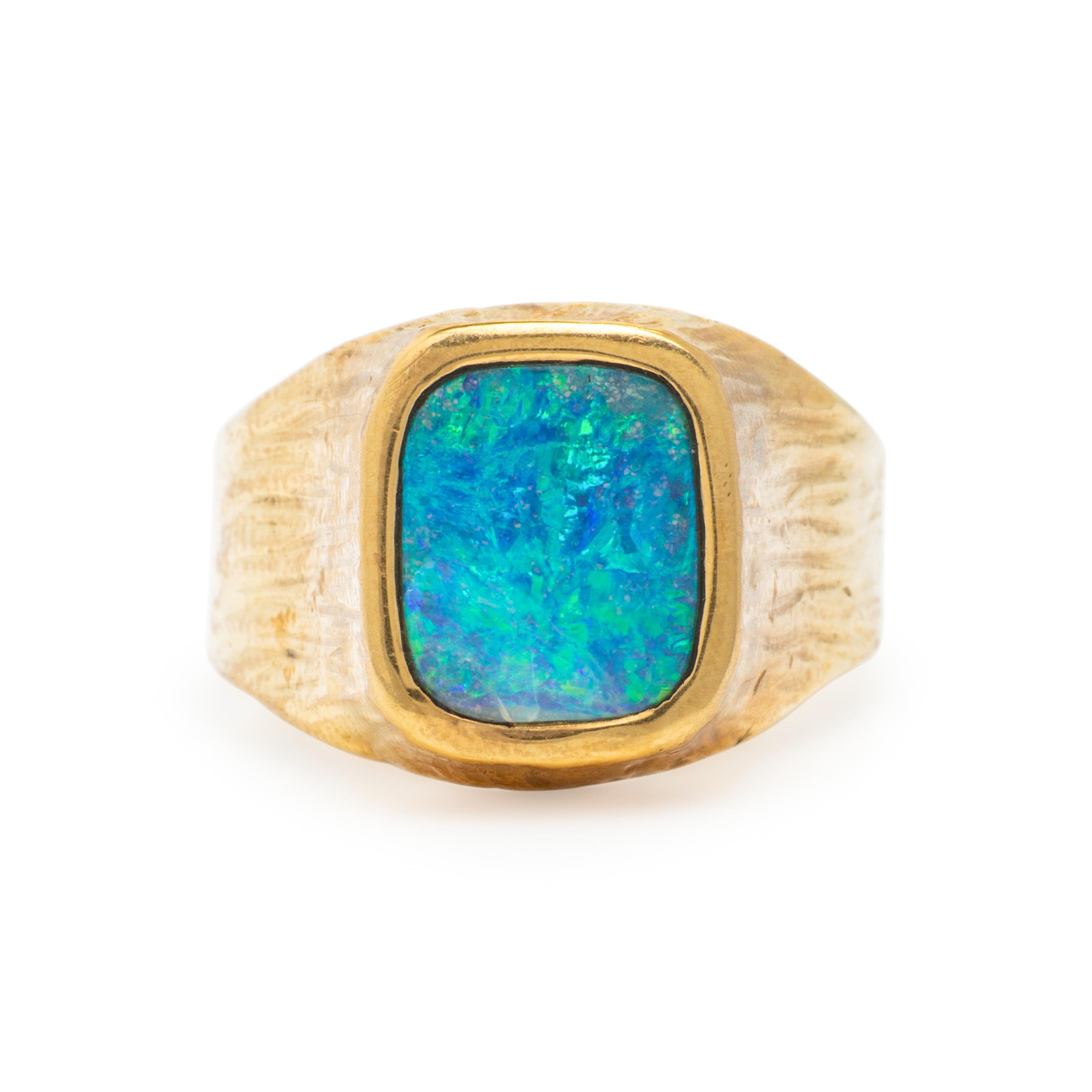 Yellow Gold and Opal Ring