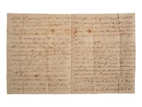 [SLAVERY & ABOLITION]. HUNT, Henry. Autograph letter signed ("Henry Hunt"). Natchez, MS, 22 June 1807. Discussing enslaved people with rare straight line "Natchez" postmarked cover.