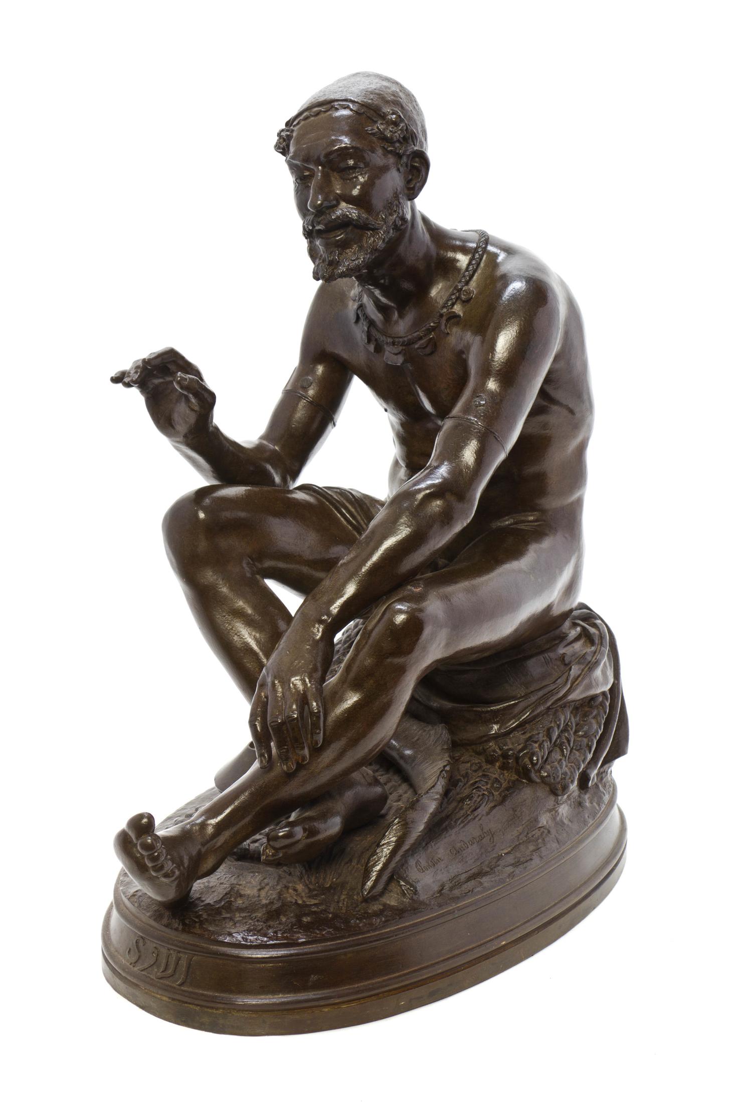 A French Bronze Figure, CHARLES PONSIN-ANDARAHY (1835-1885), Height 21 inches. — CHARLES PONSIN-ANDARAHY (1835-1885),