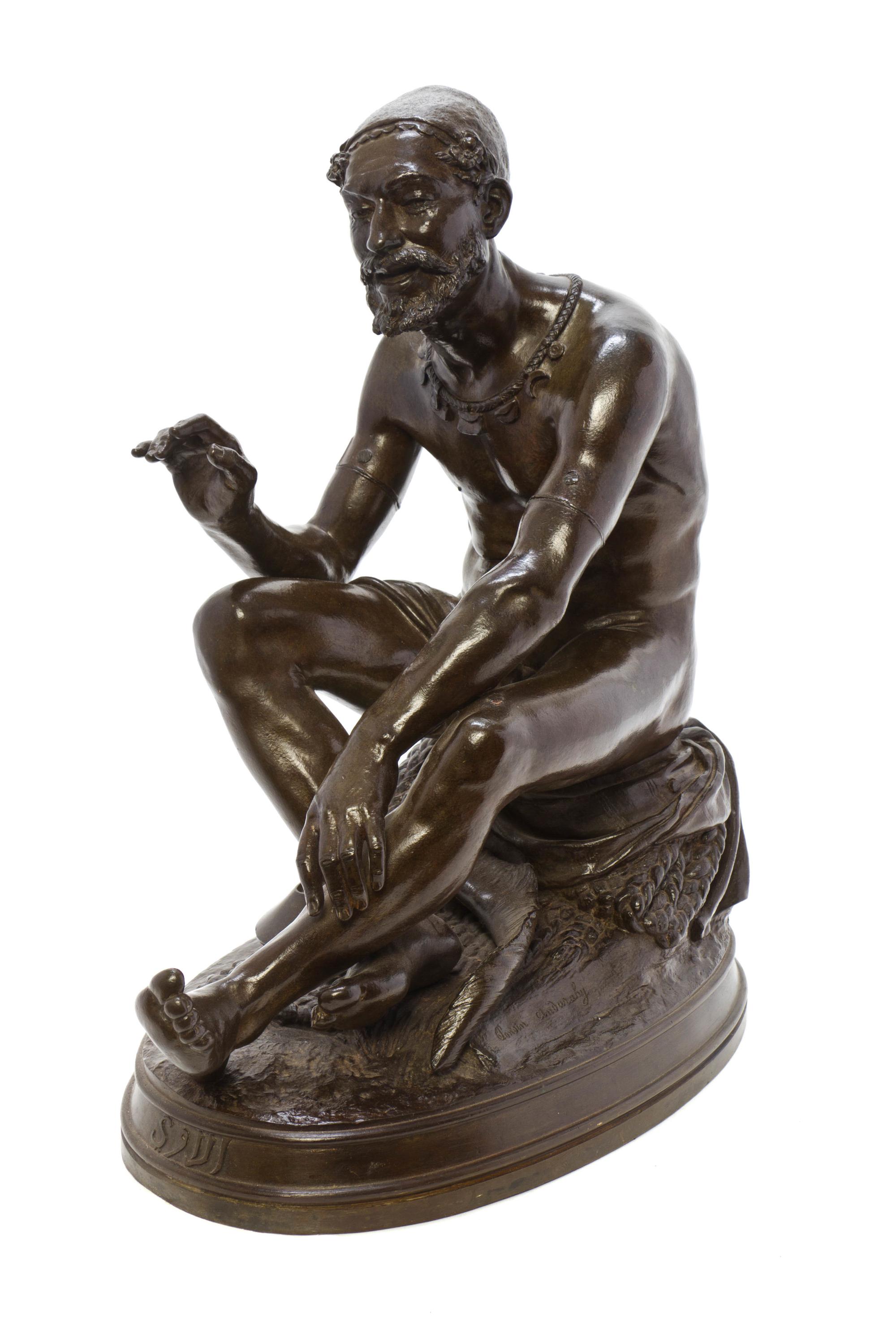 A French Bronze Figure, CHARLES PONSIN-ANDARAHY (1835-1885), Height 21 inches. — CHARLES PONSIN-ANDARAHY (1835-1885),