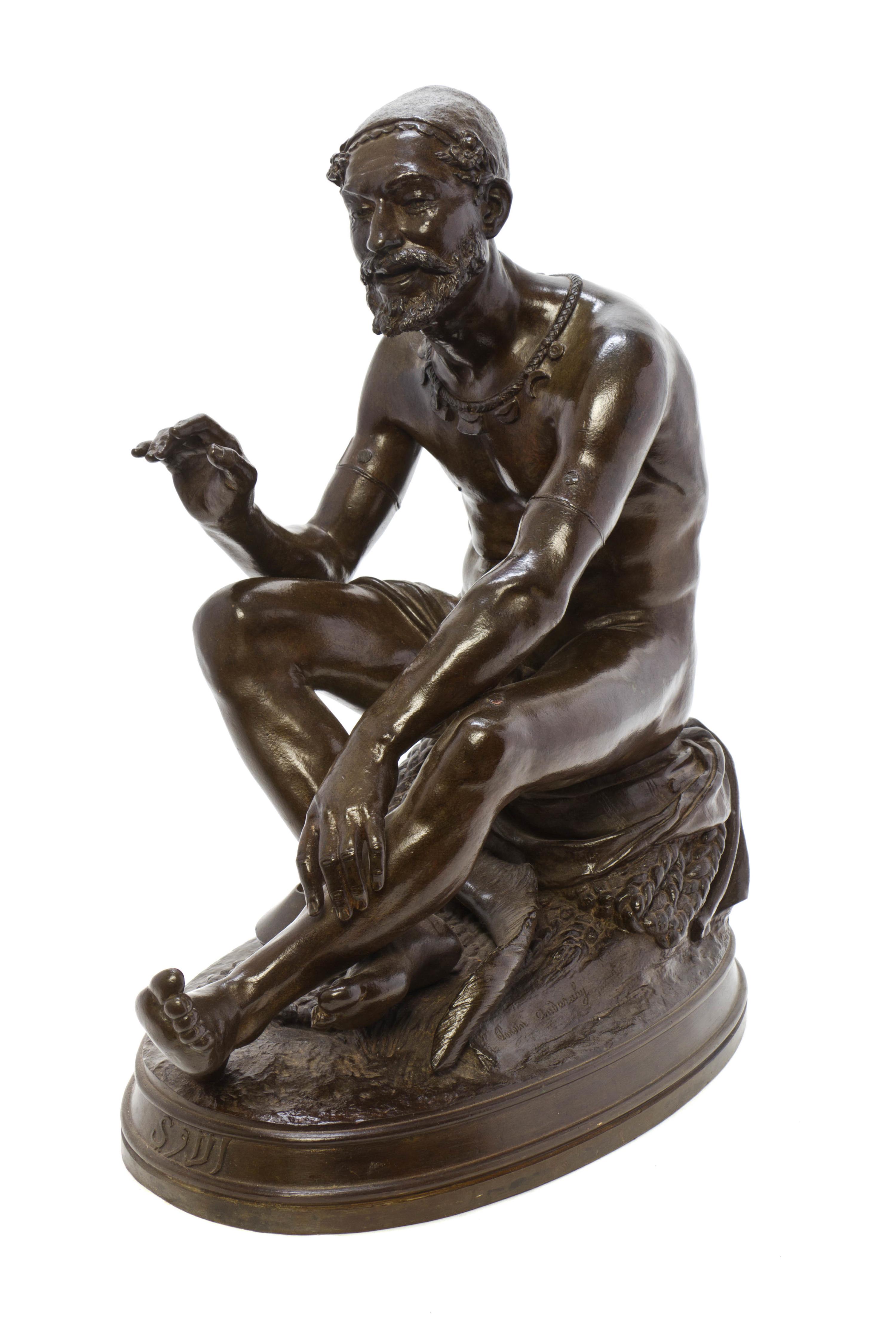A French Bronze Figure, CHARLES PONSIN-ANDARAHY (1835-1885), Height 21 inches. — CHARLES PONSIN-ANDARAHY (1835-1885),