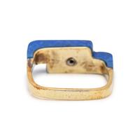 COLLECTION OF YELLOW GOLD AND LAPIS LAZULI JEWELRY