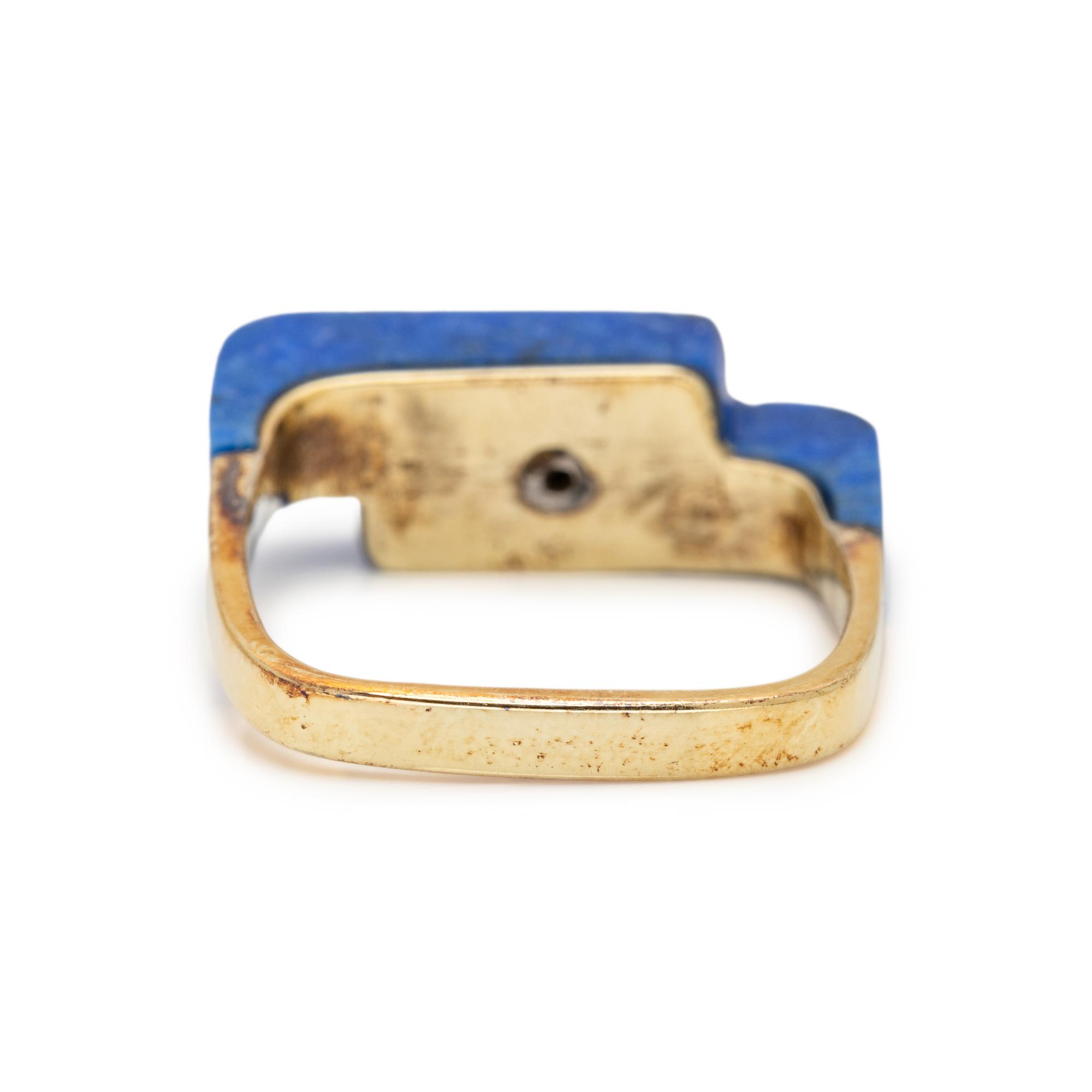 COLLECTION OF YELLOW GOLD AND LAPIS LAZULI JEWELRY