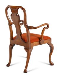 A Pair of George II Style Mahogany Armchairs