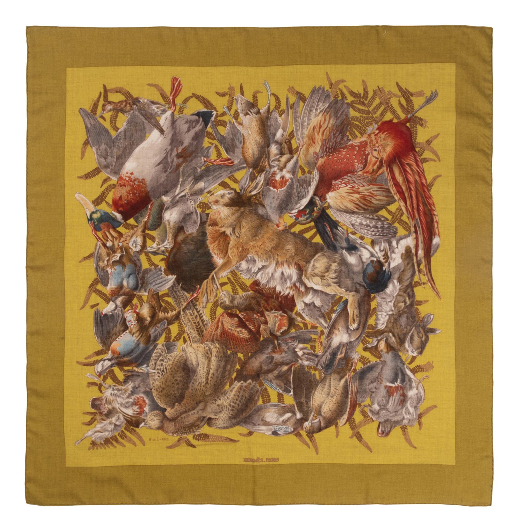 Two Hermès 90cm Cashmere/Silk Scarves