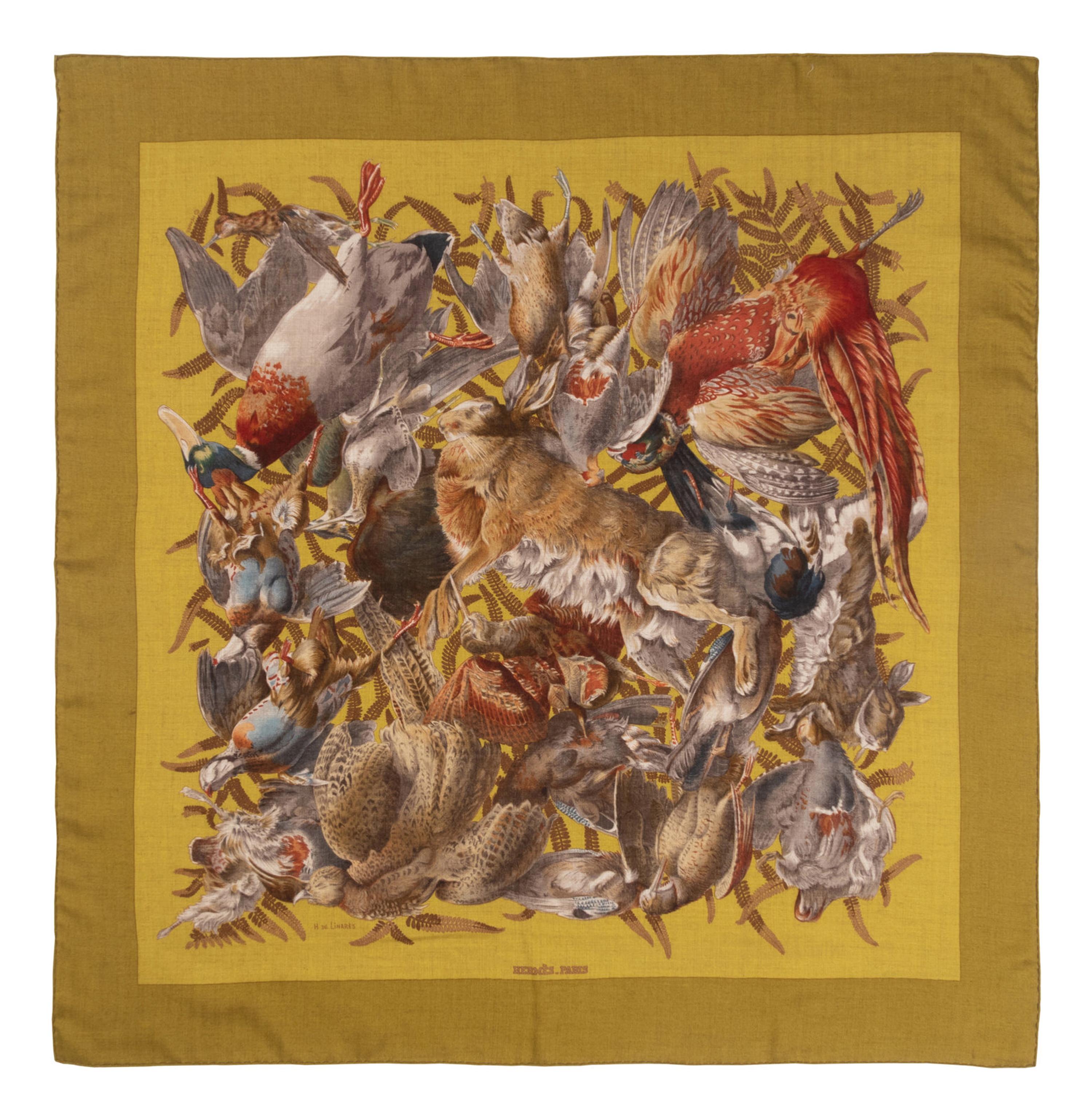 Two Hermès 90cm Cashmere/Silk Scarves