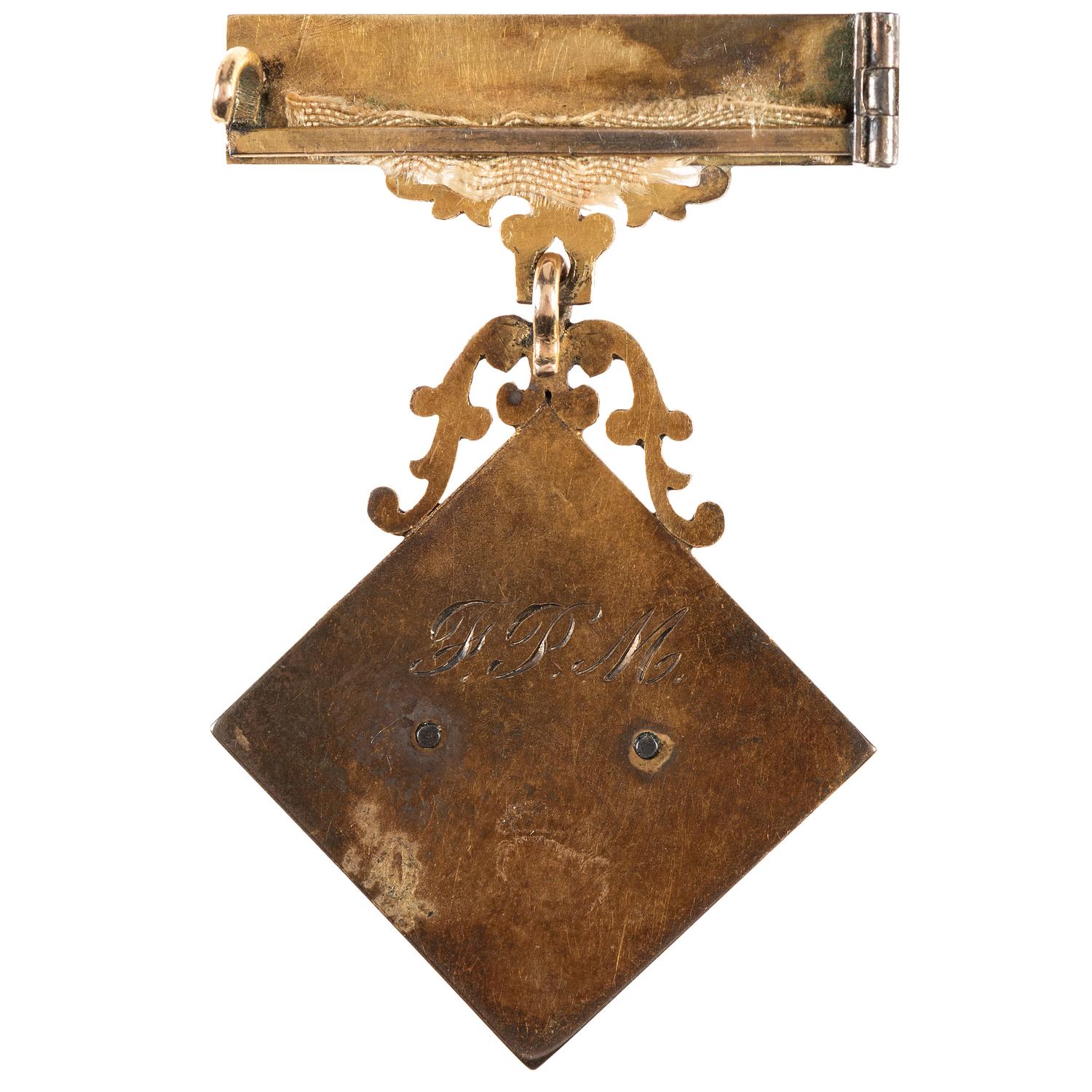 Post-Civil War gold and enamel XV Corps badge.