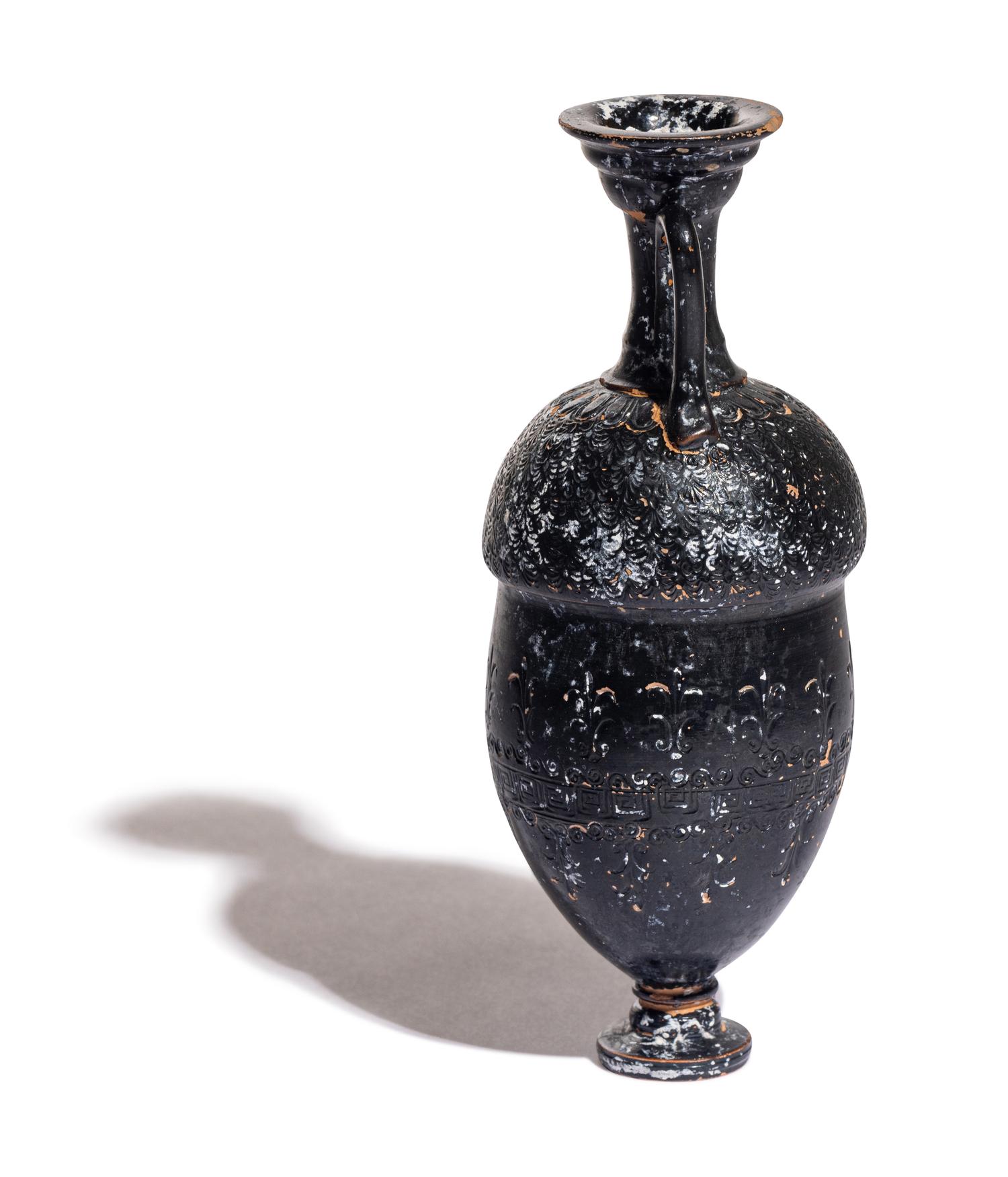 An Attic Black-Glazed Amphoriskos