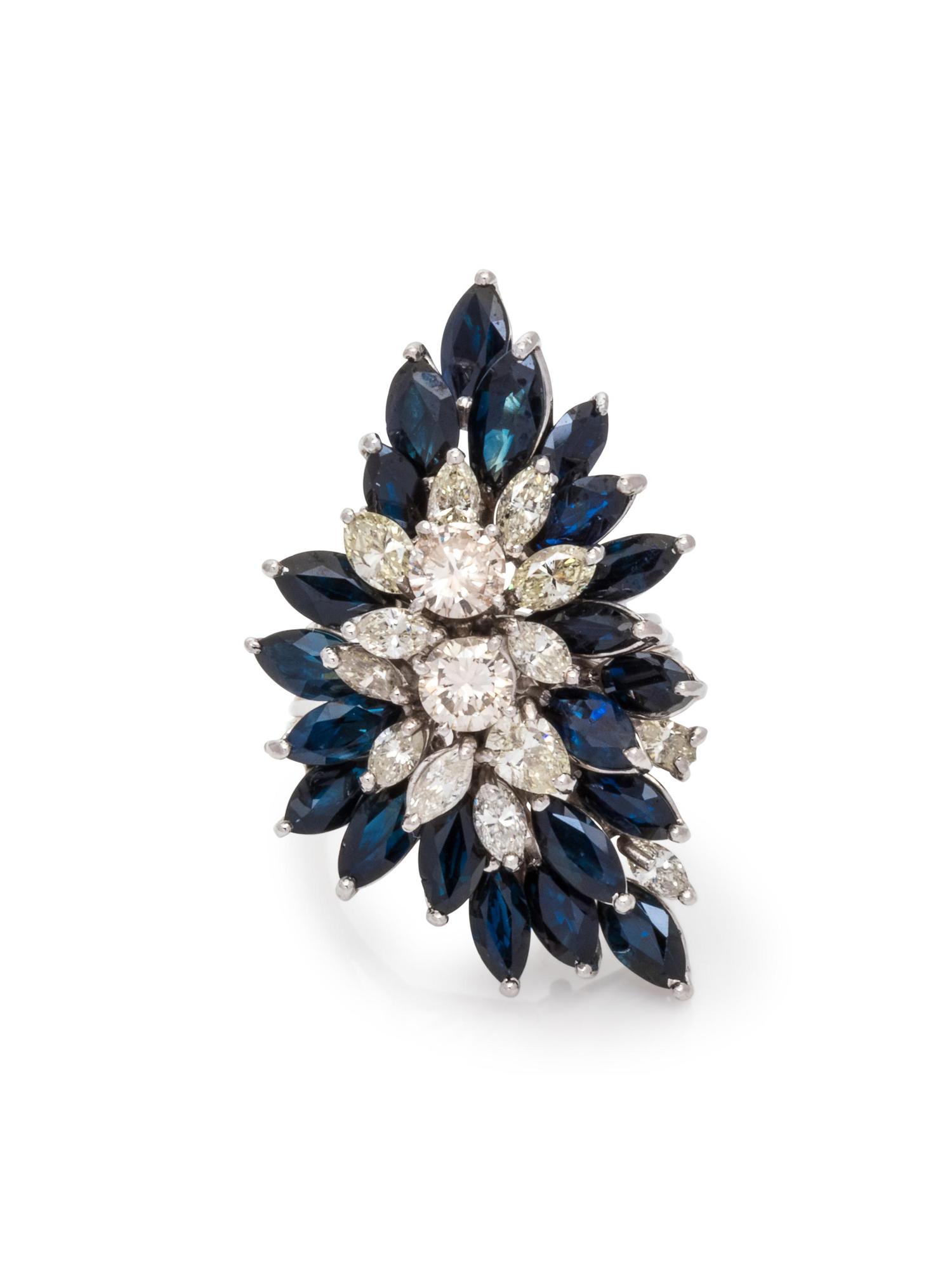 SAPPHIRE AND DIAMOND SET