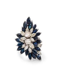SAPPHIRE AND DIAMOND SET