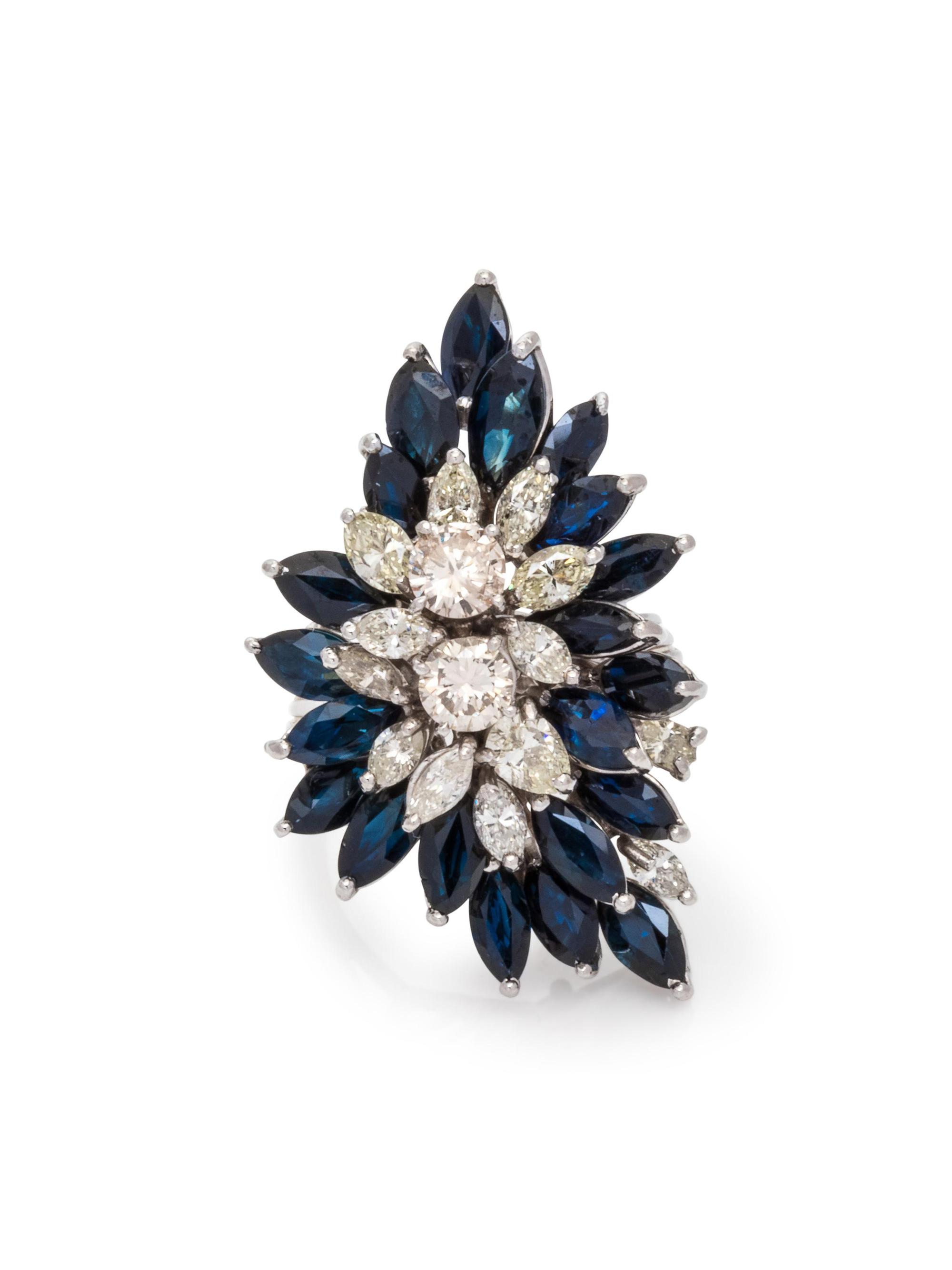 SAPPHIRE AND DIAMOND SET