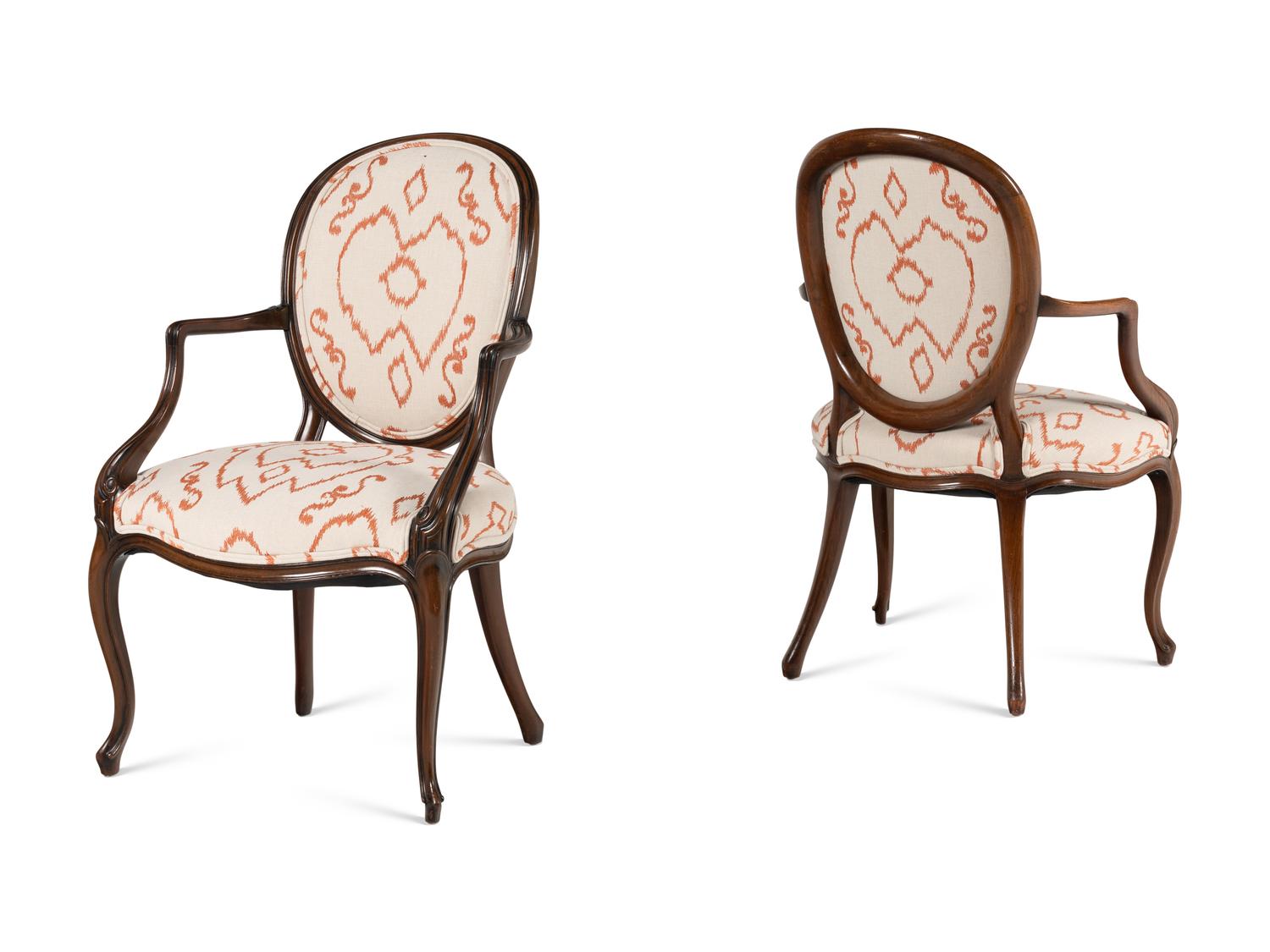 A Pair of George III Style Mahogany Armchairs