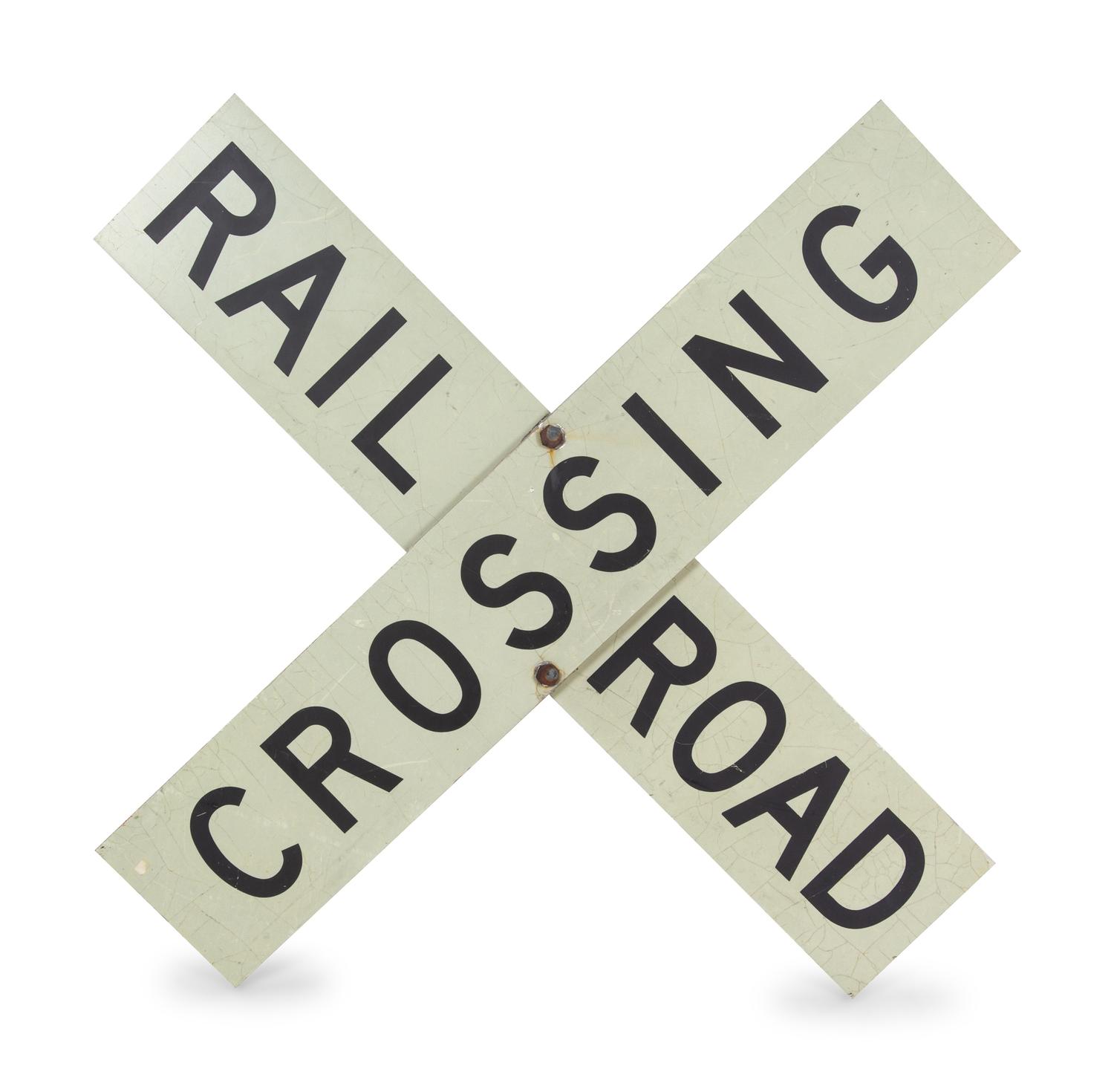 A Full-Size Aluminum Railroad Crossing Sign