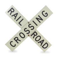 A Full-Size Aluminum Railroad Crossing Sign