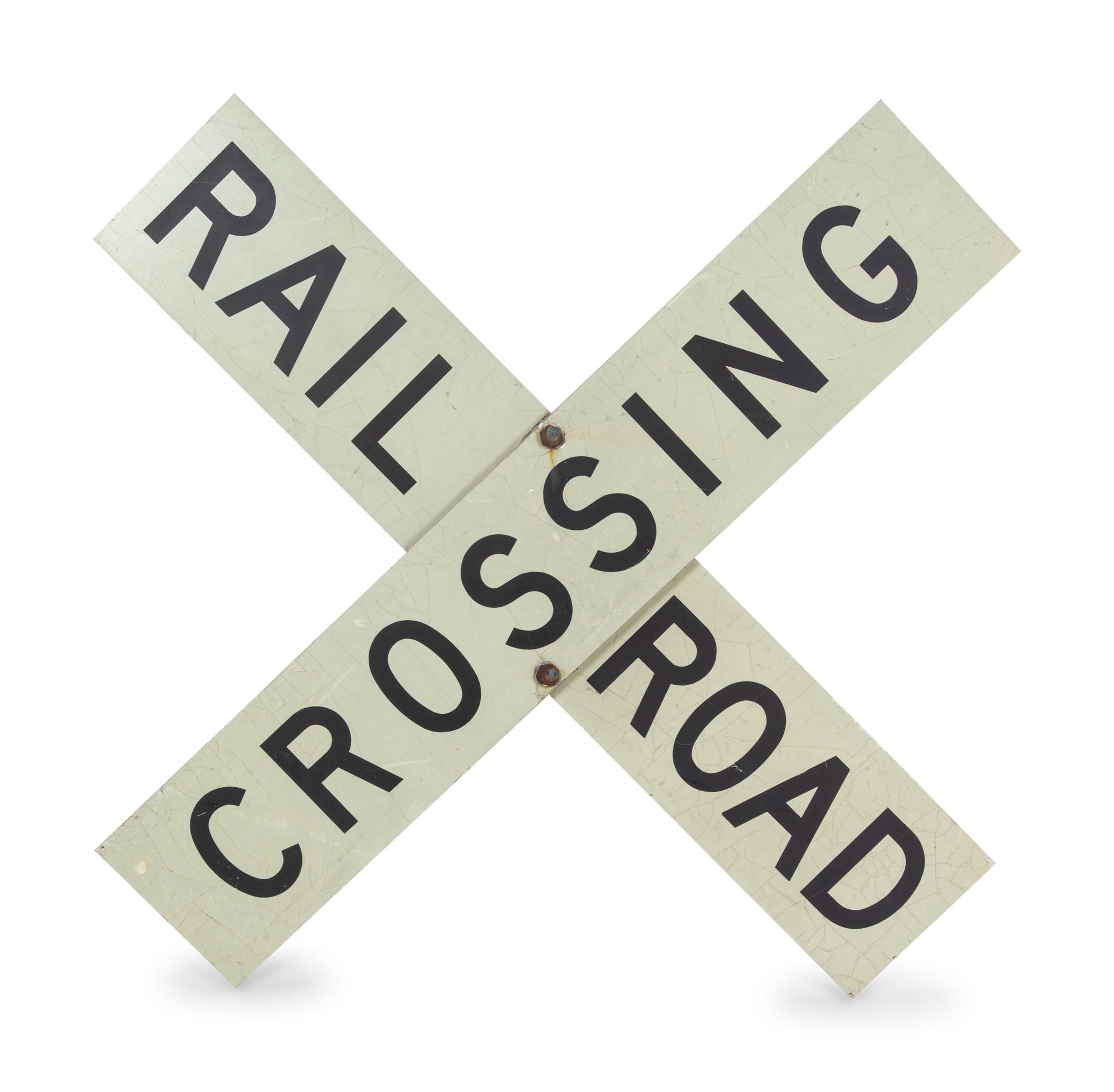A Full-Size Aluminum Railroad Crossing Sign