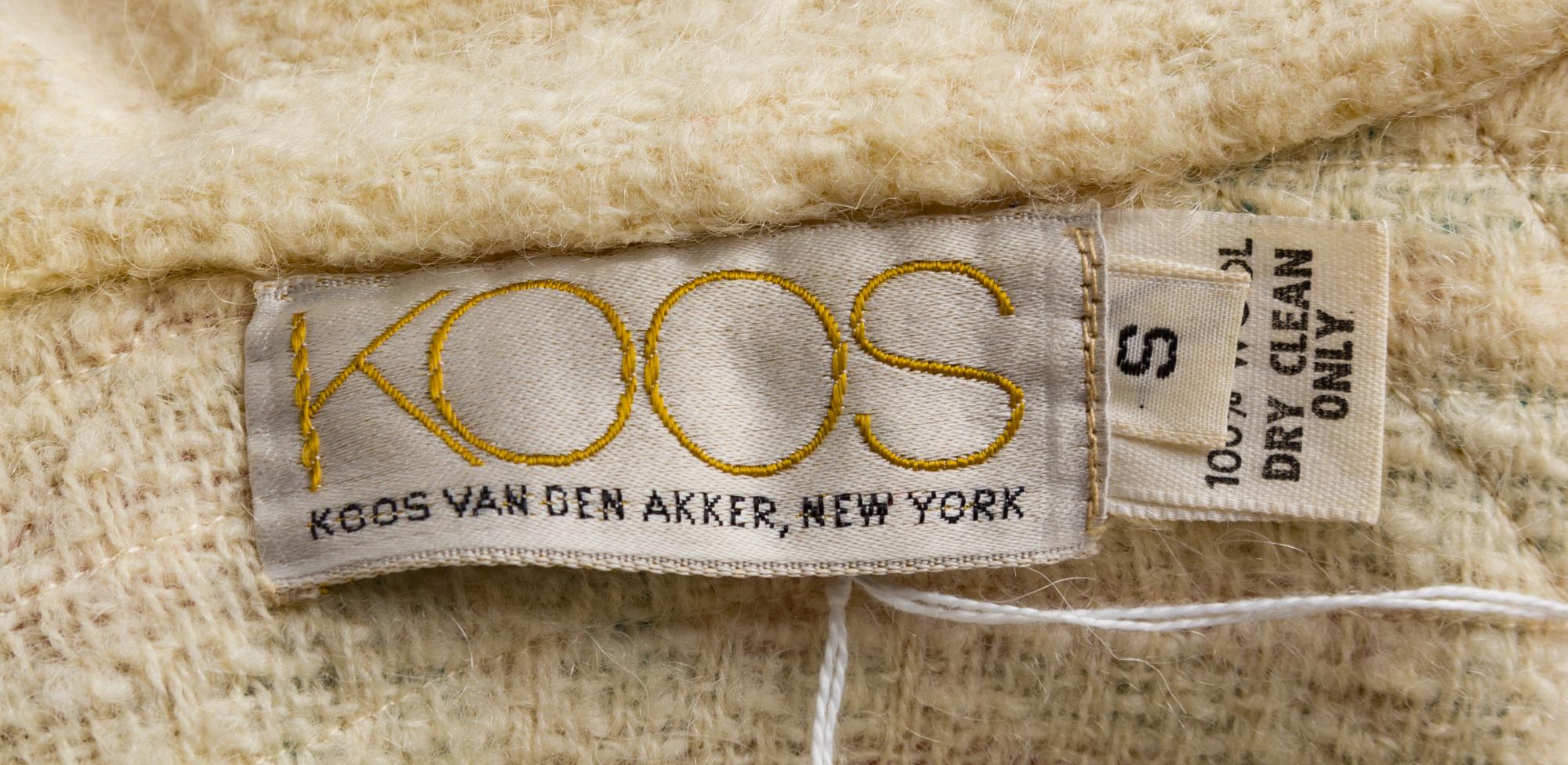 A Koos Multicolor Wool and Cotton Quilted Patchwork Coat, Size small.