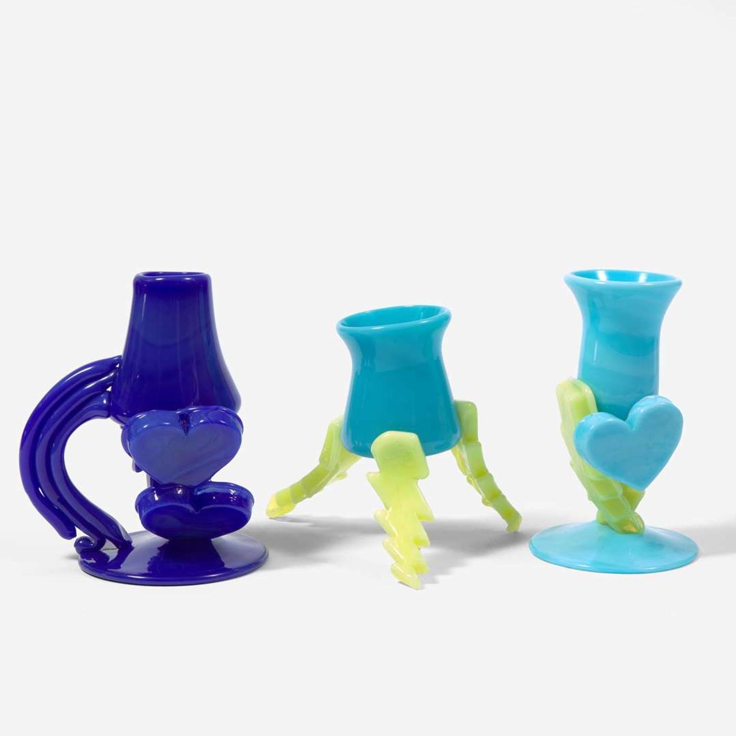 Allen Rice (American, 20th century) Group of Three Glass Cups, USA, 1970s