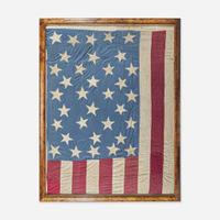 A 34-Star Civil War era American National Flag commemorating Kansas statehood 1861-1863