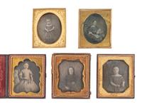 [EARLY PHOTOGRAPHY]. 21 sixth plate daguerreotypes of children.