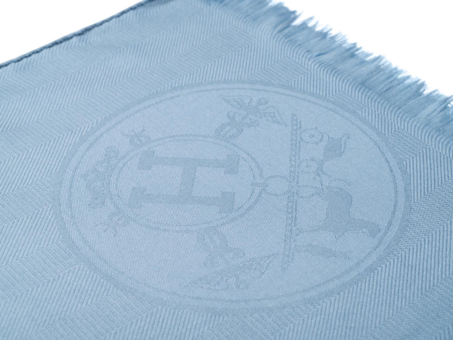 Hermès Cashmere/Silk Scarf with Fringe
