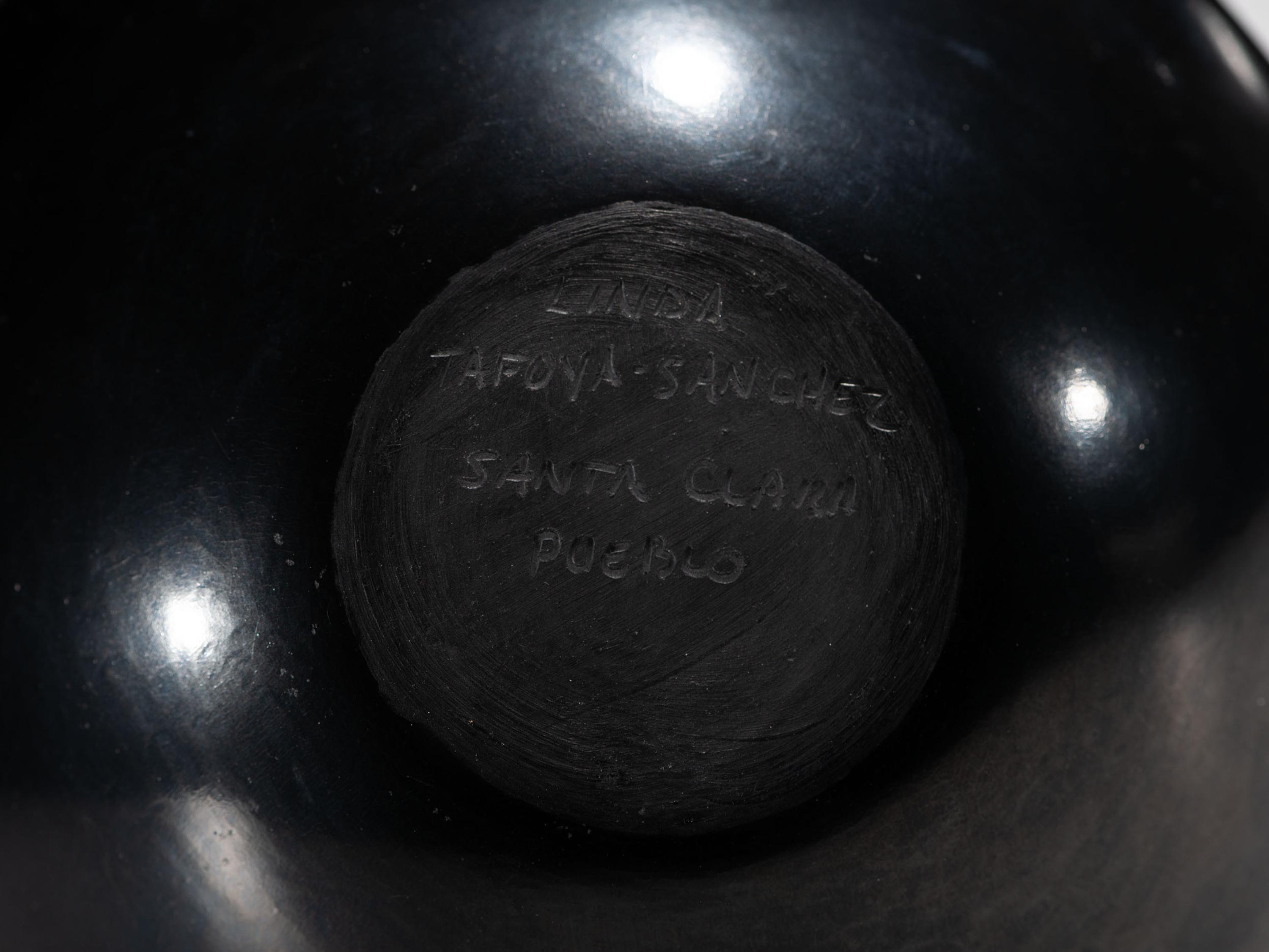 Linda Tafoya-Sanchez (Santa Clara, b. 1962) — Micaceous Blackware Pottery