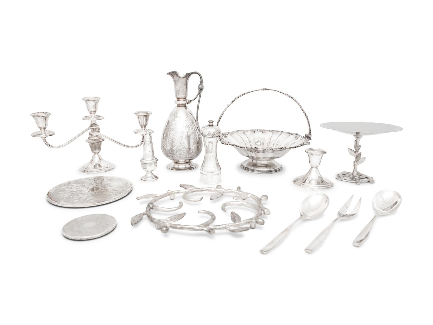 A Collection of Silver and Silver-Plate Table Articles