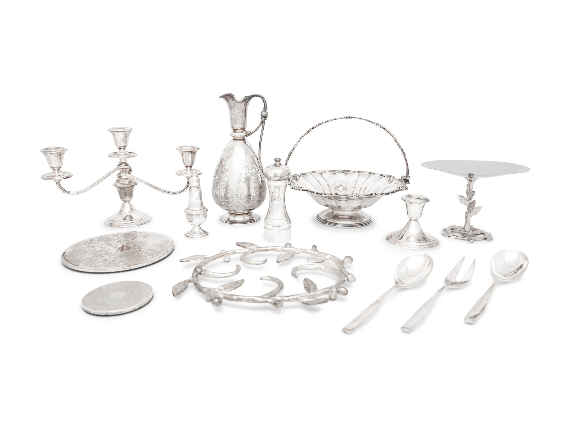 A Collection of Silver and Silver-Plate Table Articles