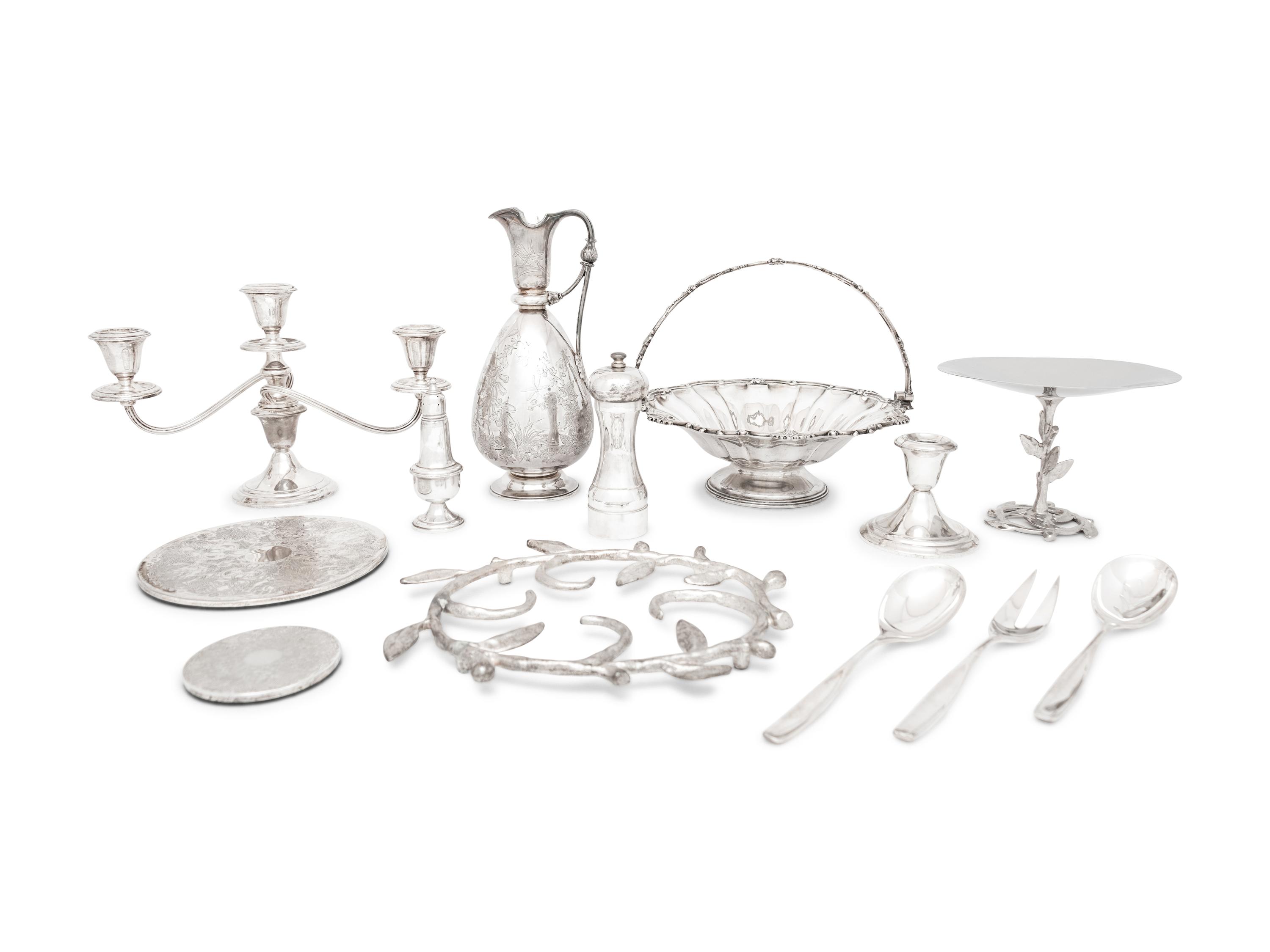 A Collection of Silver and Silver-Plate Table Articles