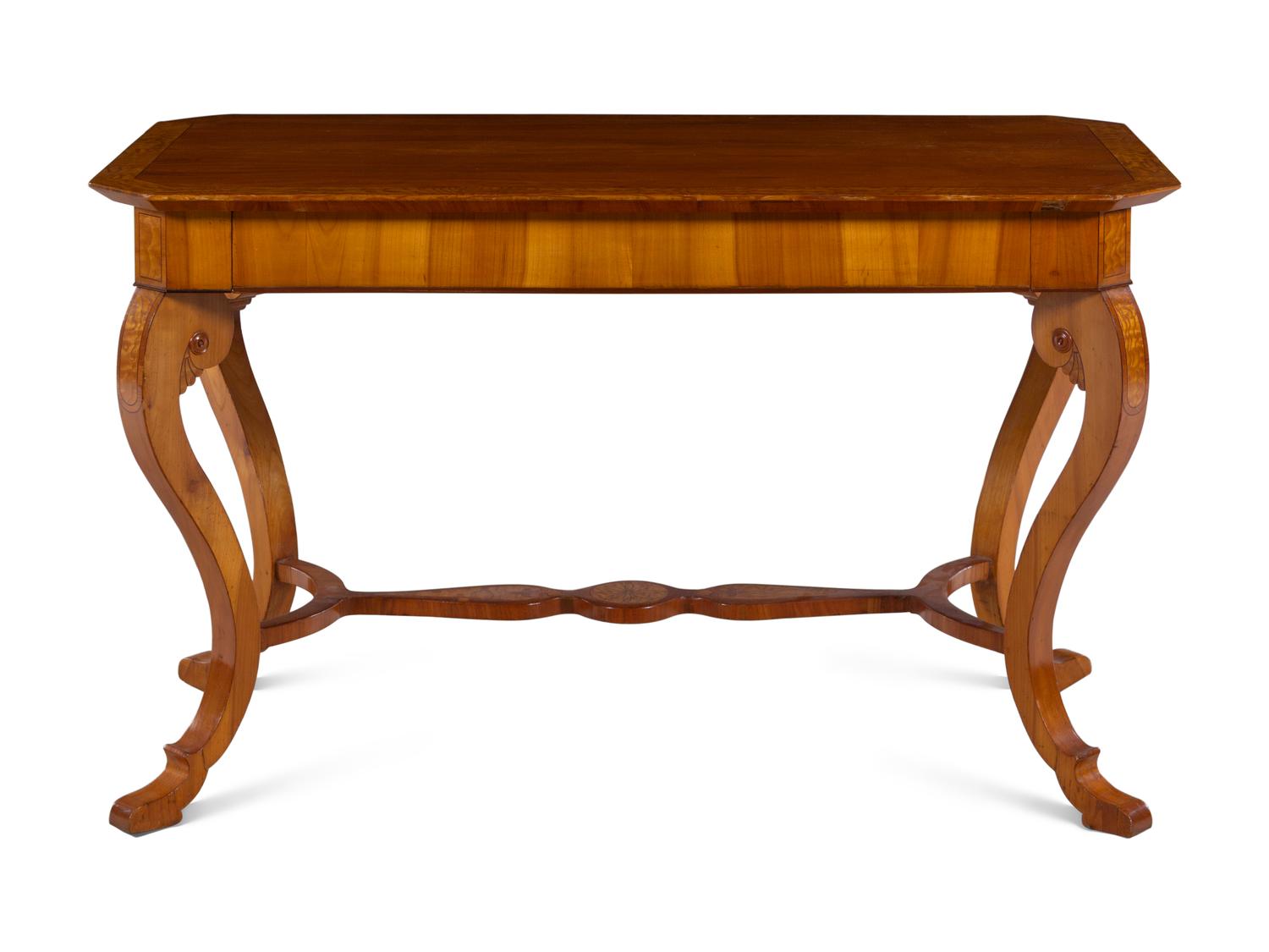 An Austrian Ash and Burl Ash Writing Table