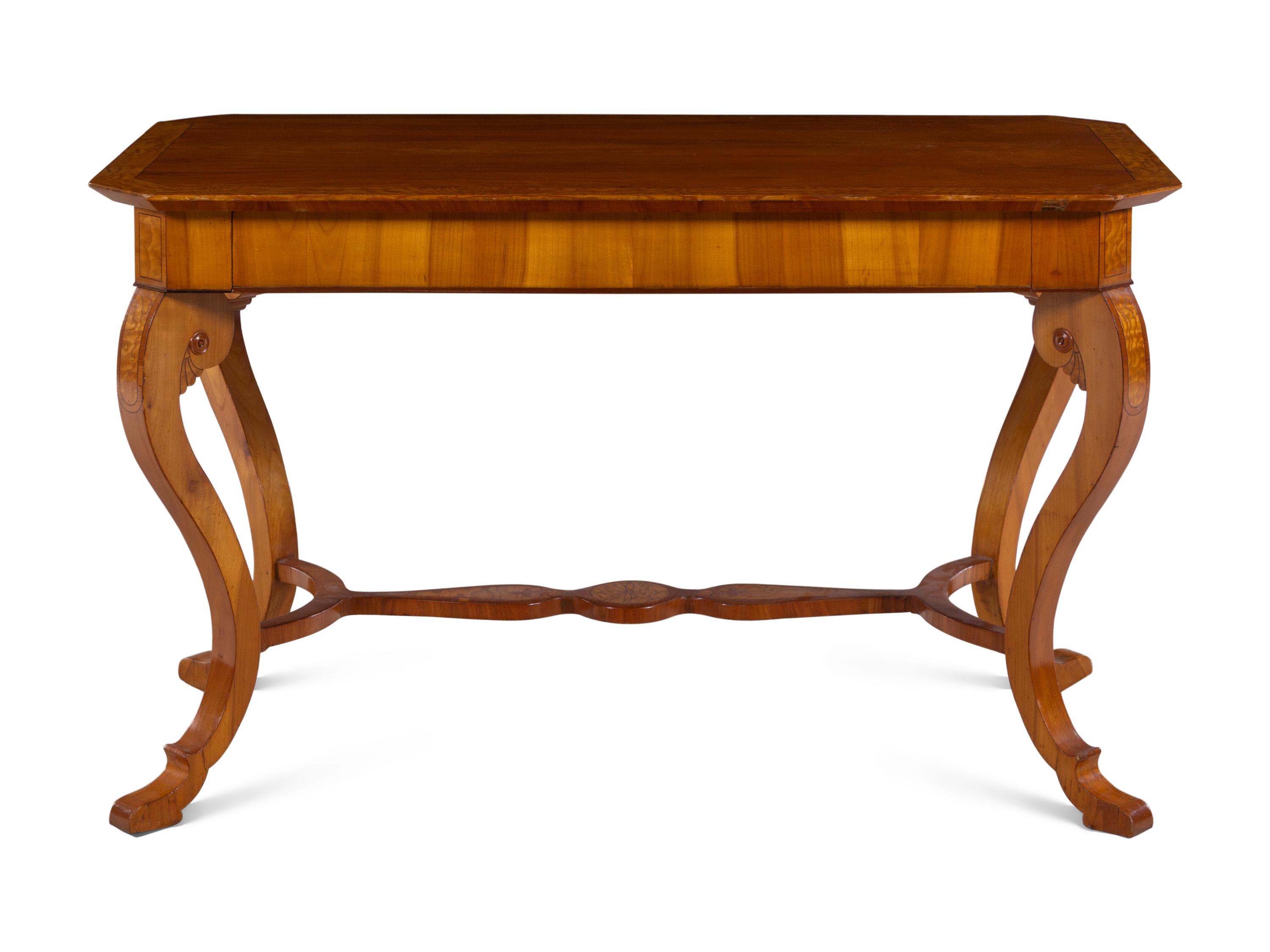 An Austrian Ash and Burl Ash Writing Table