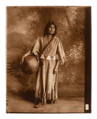 [NATIVE AMERICANS]. MOON, Carl (1879-1948). A group of 4 photographs of male and female Native American subjects.