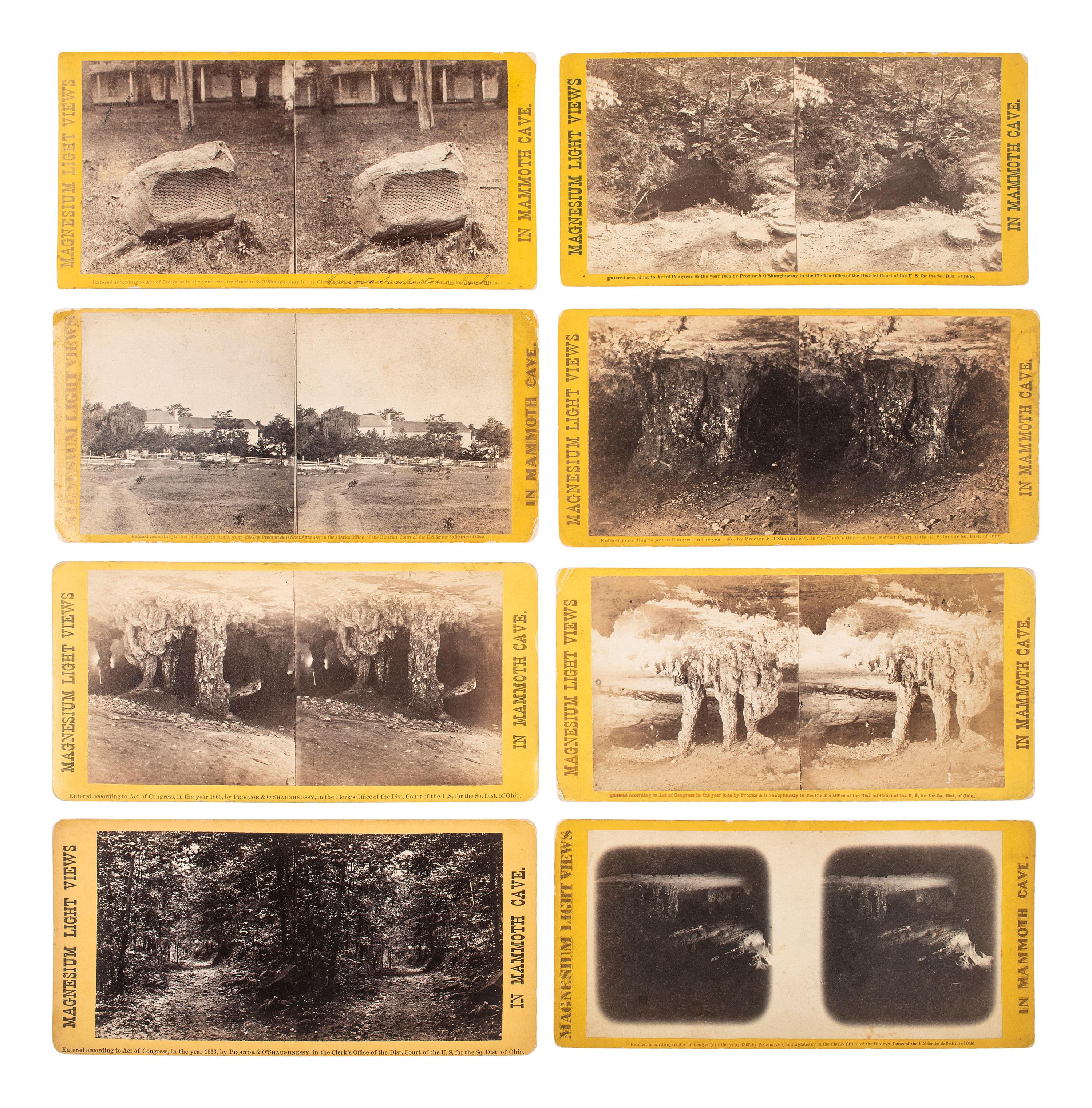 [EARLY PHOTOGRAPHY - MAMMOTH CAVE, KY]. WALDACK, Charles (1828-1882), photographer. A set of 42 stereoviews of Mammoth Cave, Kentucky. Cincinnati, OH, 1866.