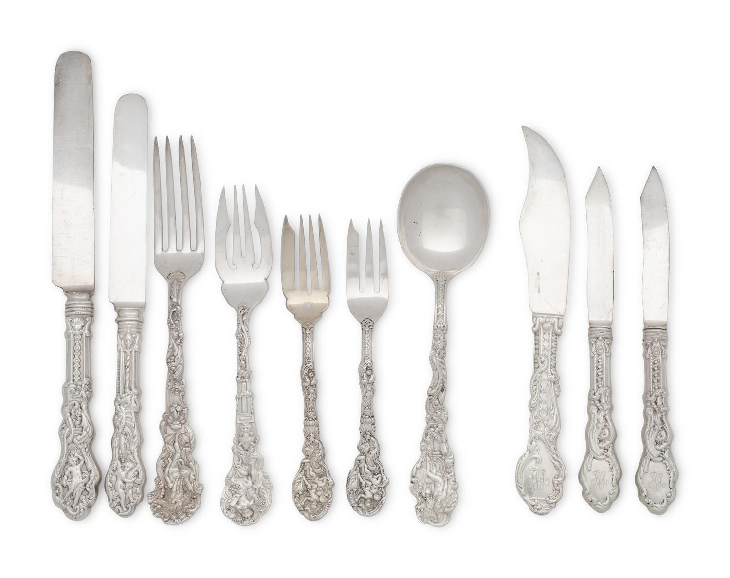 An American Silver Flatware Service