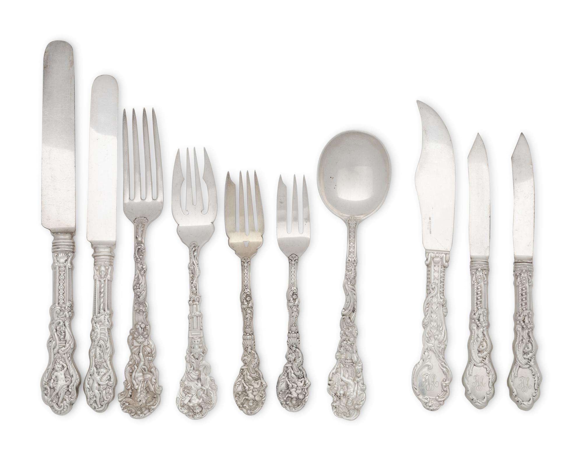 An American Silver Flatware Service