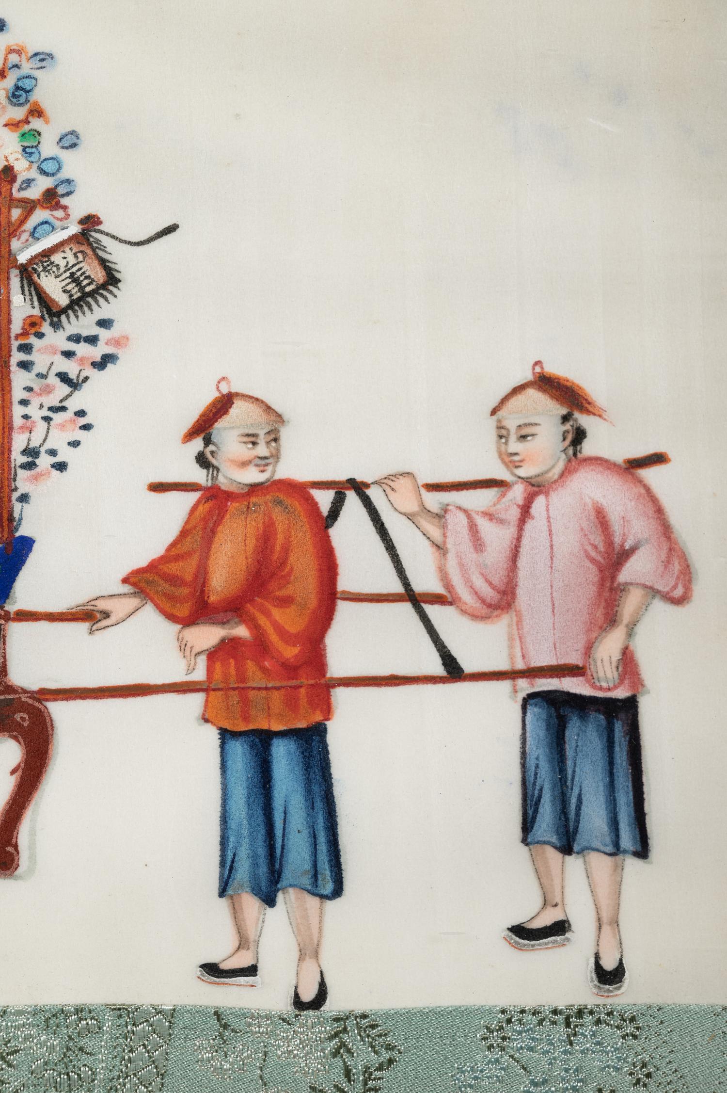 Two Chinese Export Pith Paintings