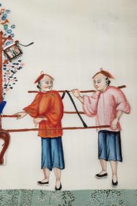 Two Chinese Export Pith Paintings