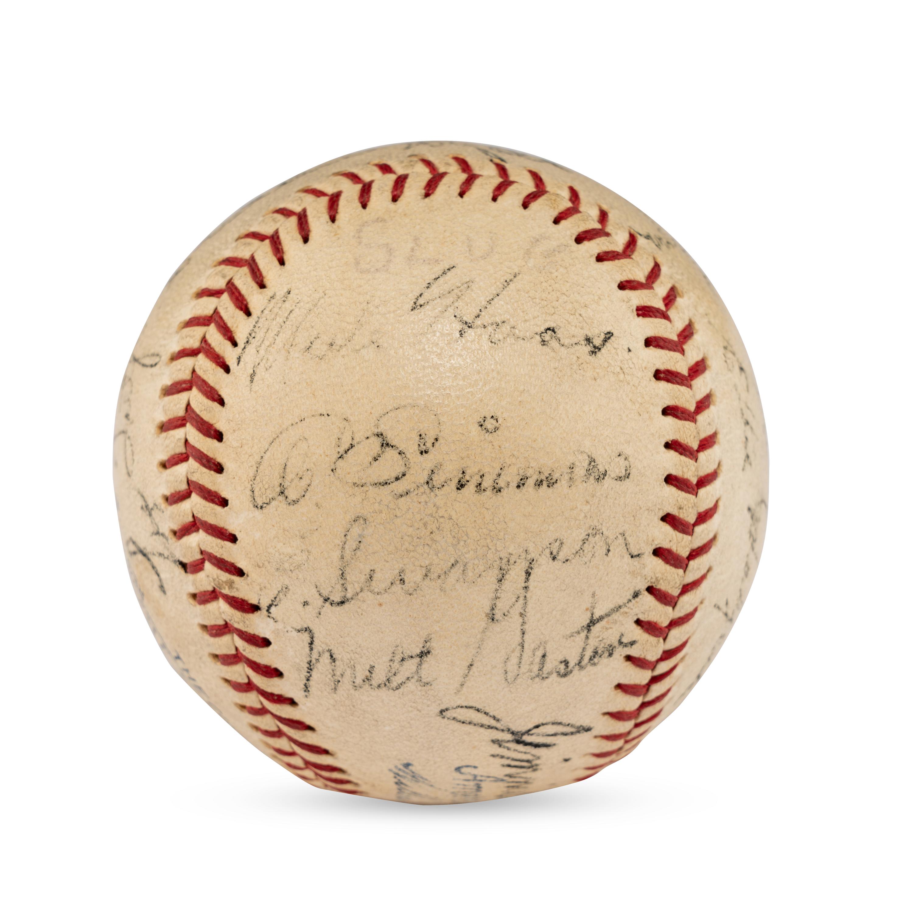 A 1934 Chicago White Sox Team Signed Autograph Baseball Featuring Al Simmons, Ted Lyons and Jocko Conlan (JSA Letter of Authenticity),