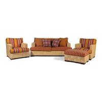 John Hutton for Donghia c. 1990 — Block Island Four Piece set Sofa, Two Chairs, Ottoman Donghia Furniture