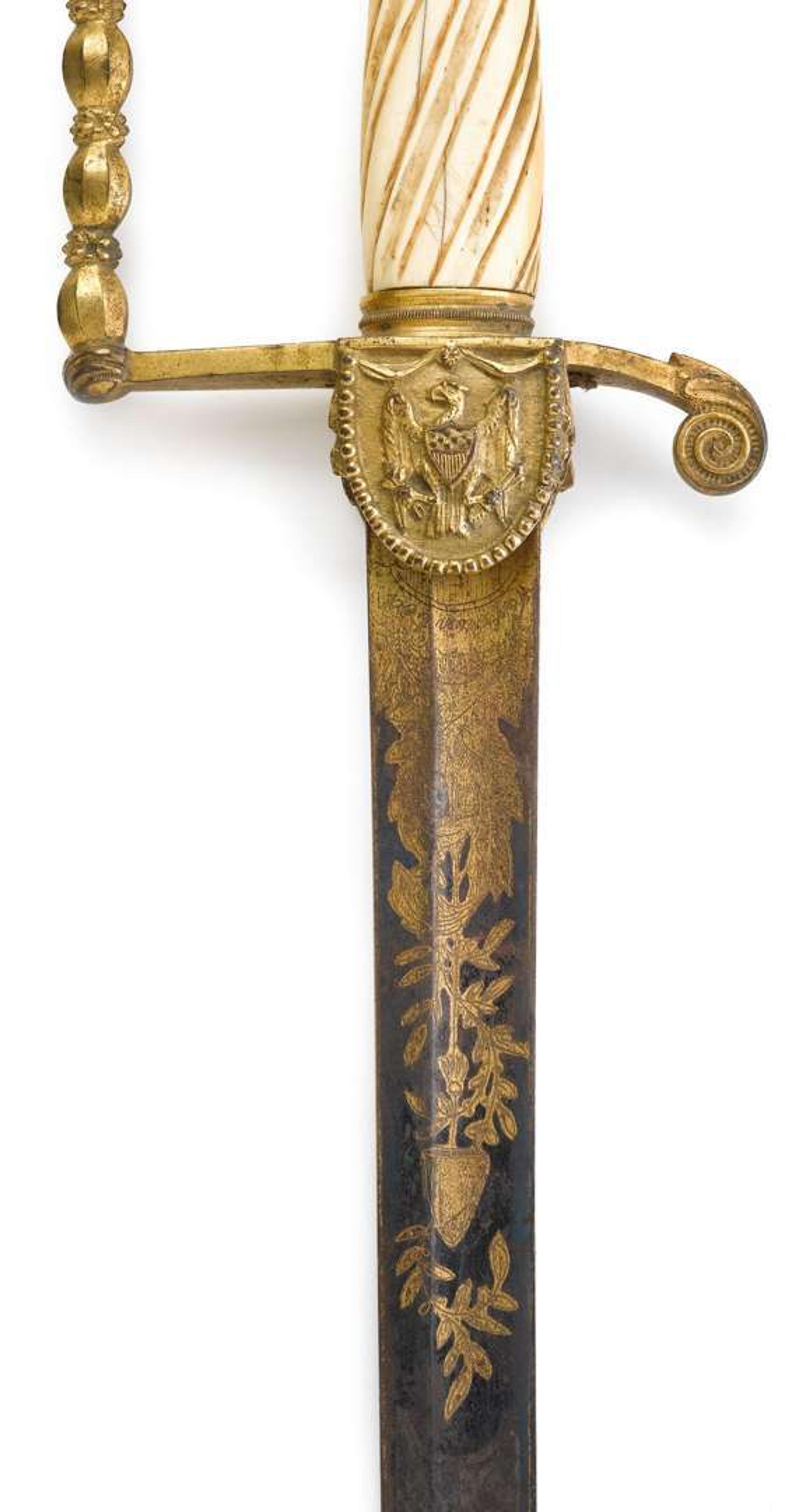 War of 1812 Presentation Sword belonging to Colonel George Edward Mitchell (1781-1832) baltimore or philadelphia, circa 1818