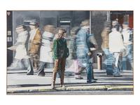 A Girl and Pedestrians