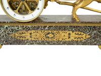 A French Gilt Bronze and Marble Mantel Clock