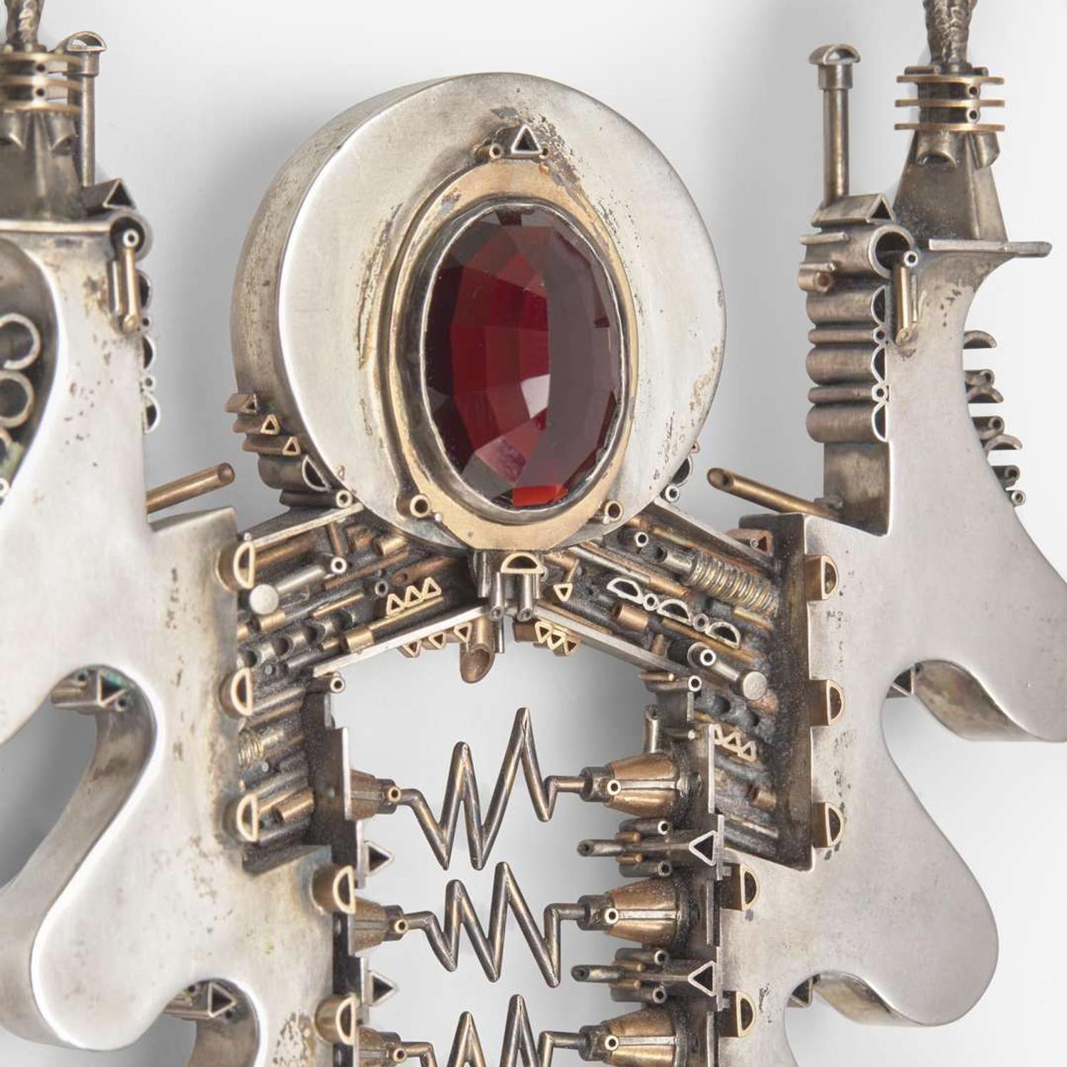 Richard Mawdsley (American, b. 1945) Silver and Gold Belt Buckle, USA, circa 1970