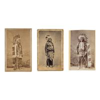 [Native-Americana] Chamberlain, W.G. Group of 3 CDVs of Ute and Sioux Indians