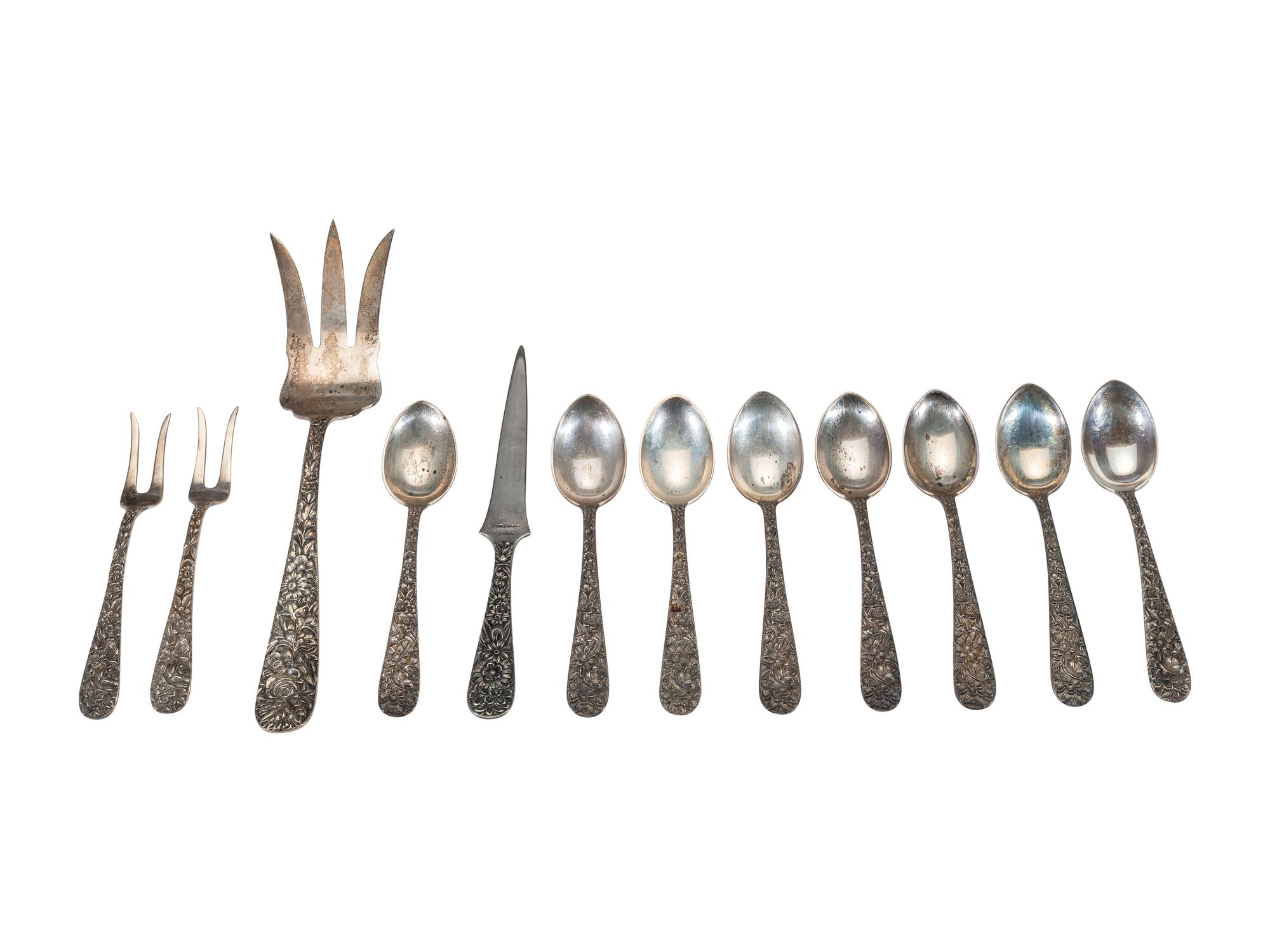 A Collection of American Silver Flatware