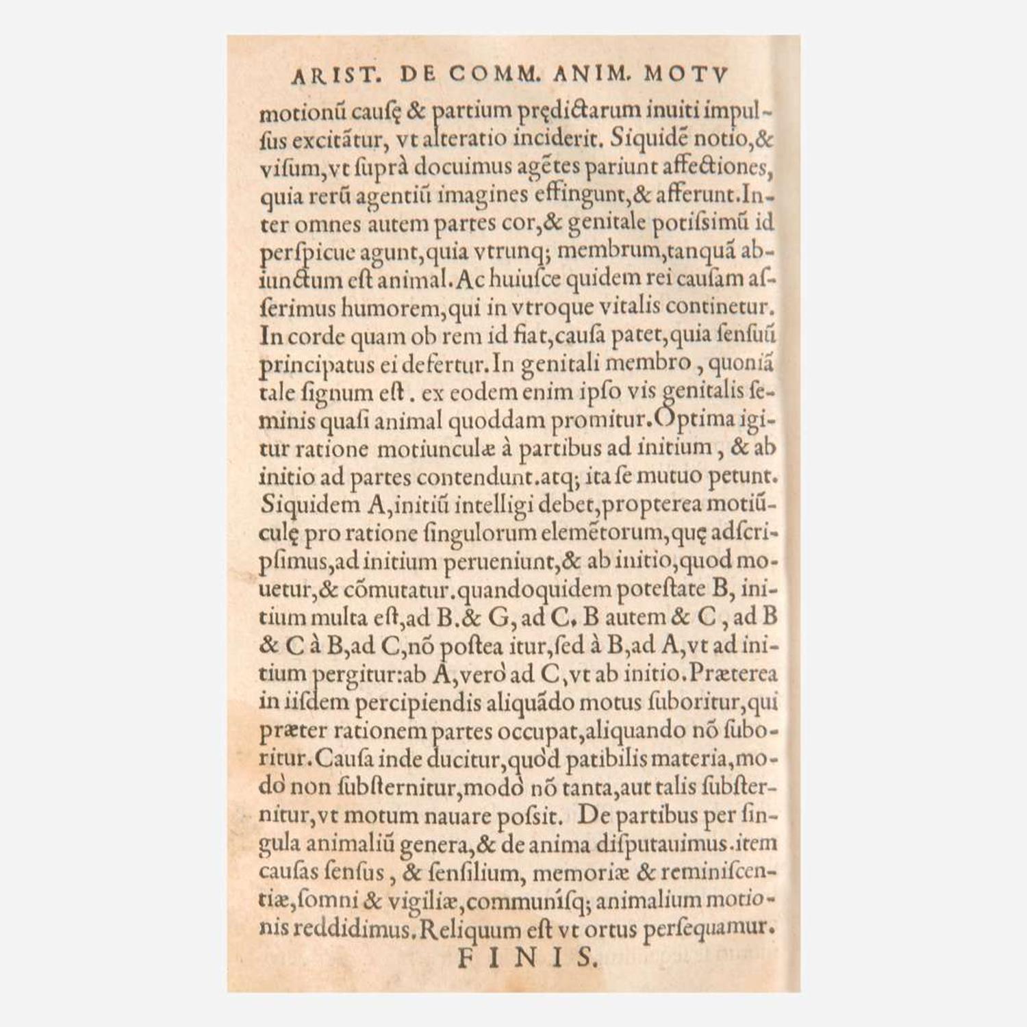 [Early Printing] [Aristotle] Group of 4 Works by Aristotle