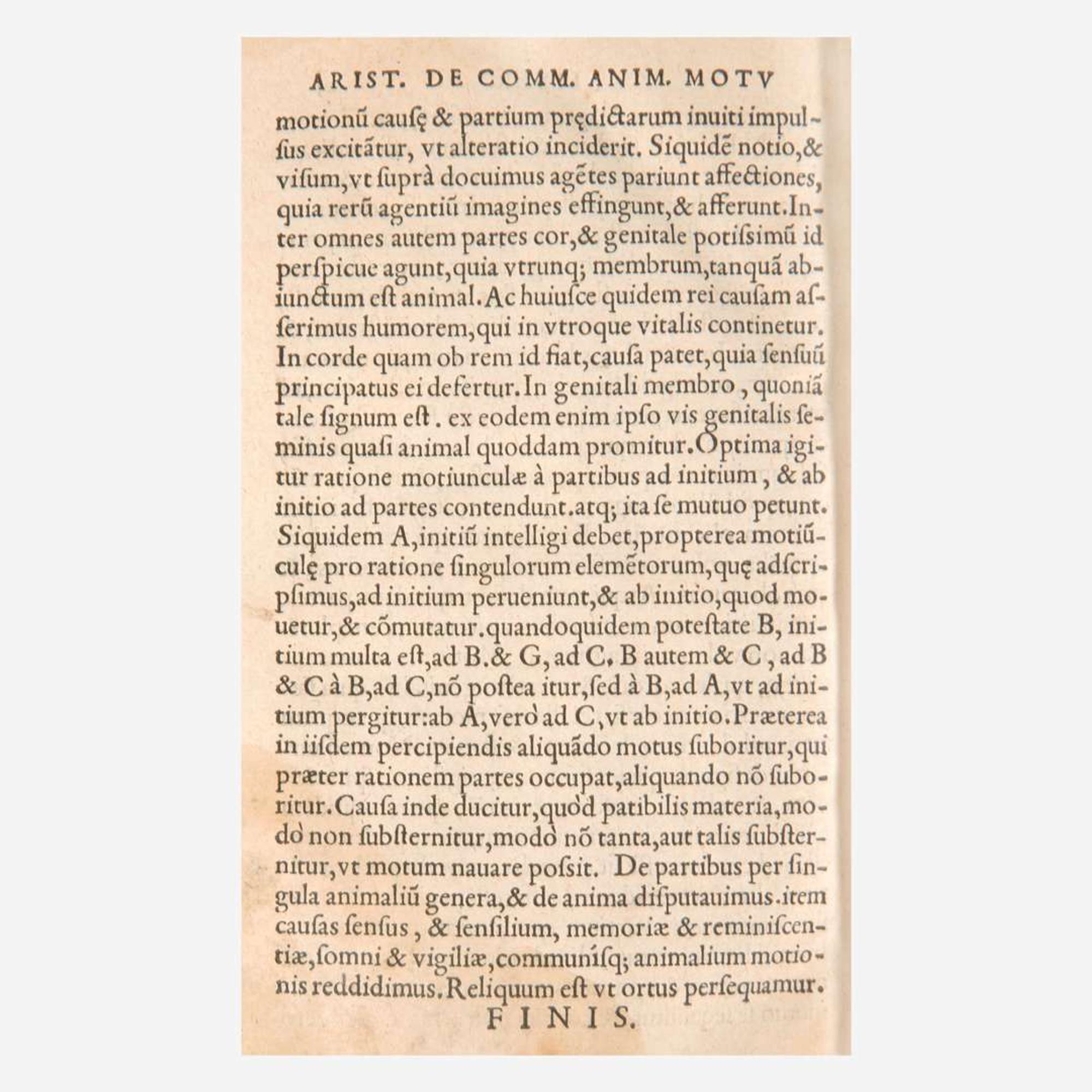 [Early Printing] [Aristotle] Group of 4 Works by Aristotle
