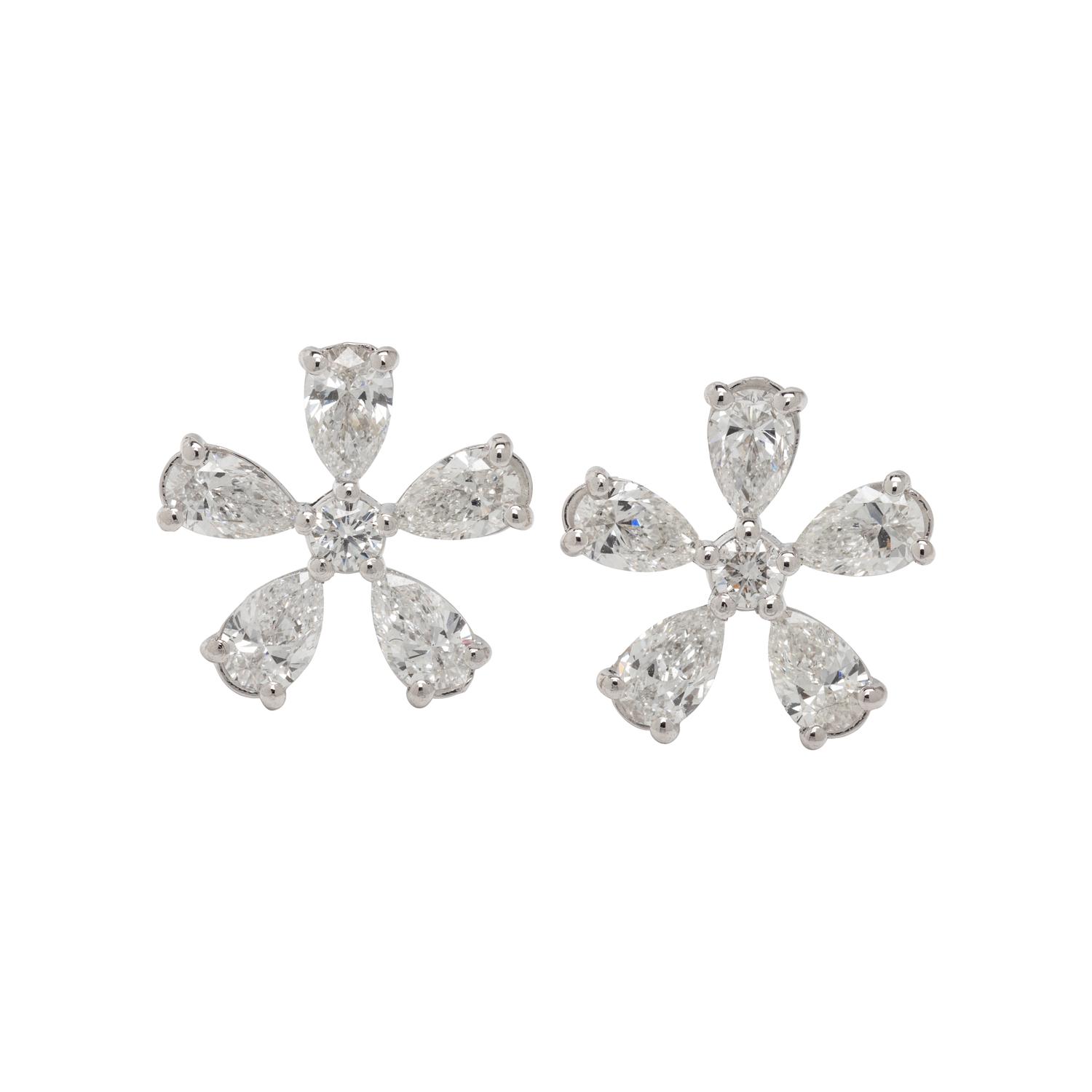 DIAMOND FLOWER EARRINGS
