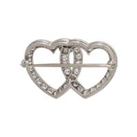 DIAMOND HEART BROOCH